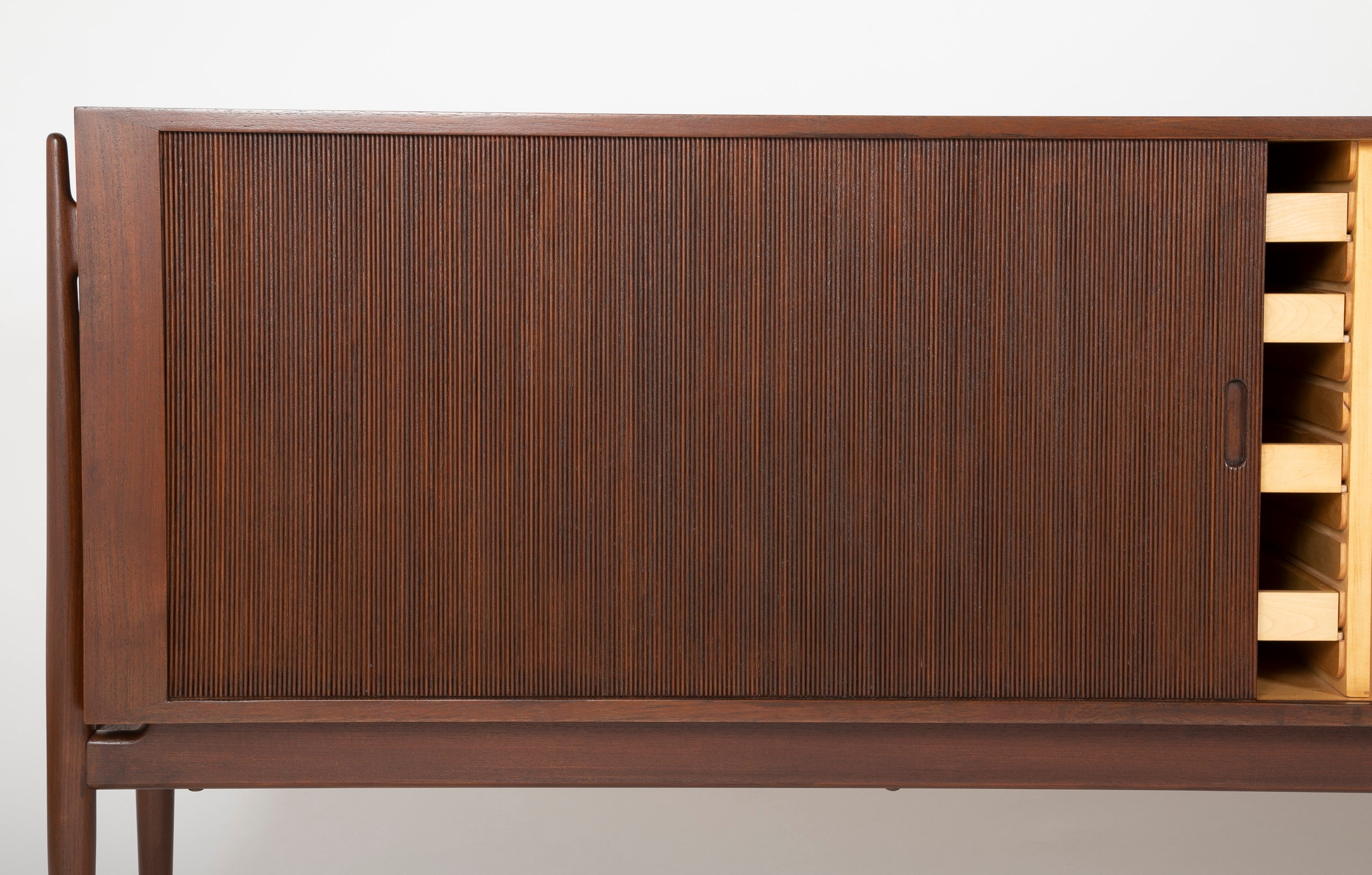 Tambour Door Sideboard Designed by Niels Vodder