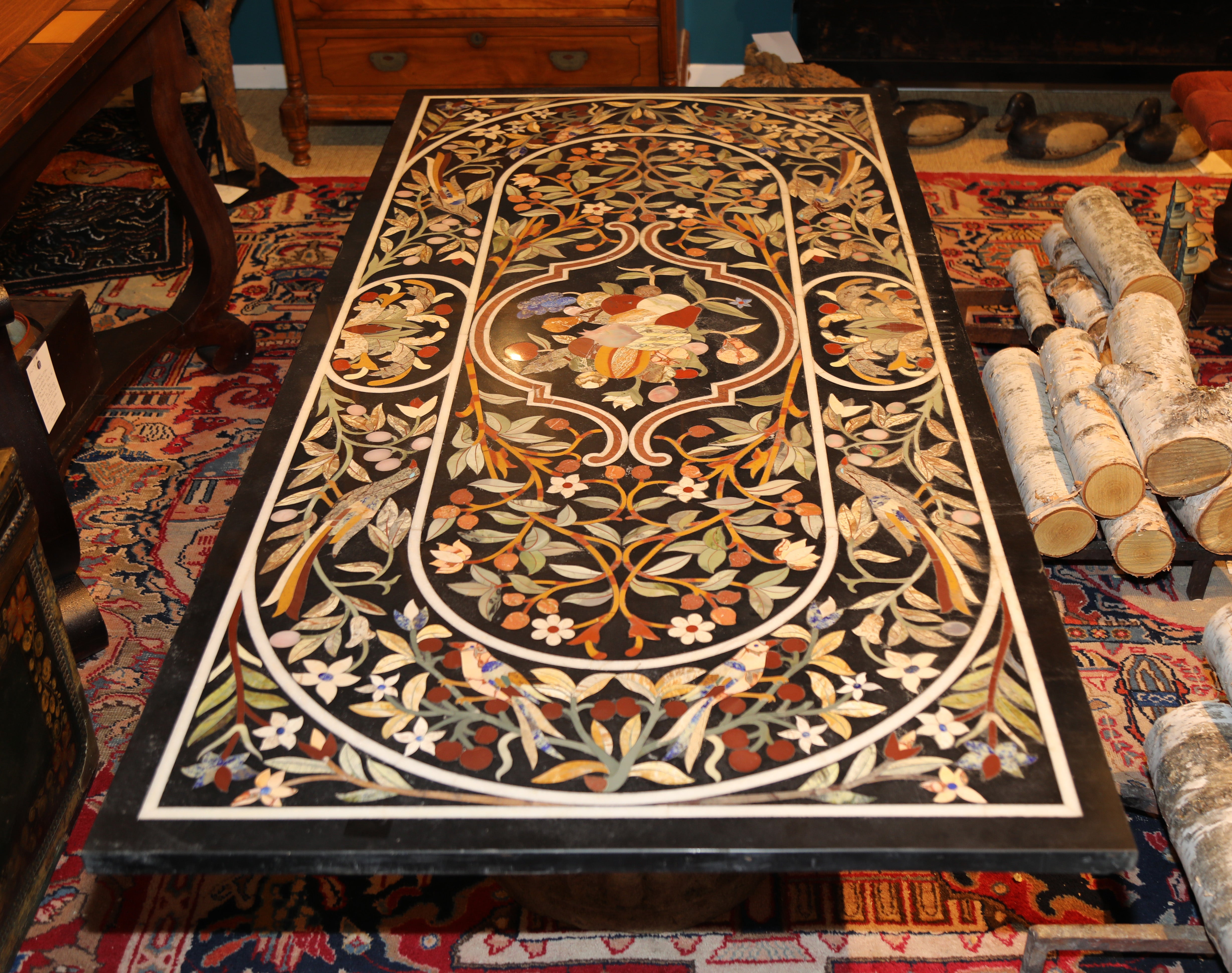 Pietra Dura Stone Top Table