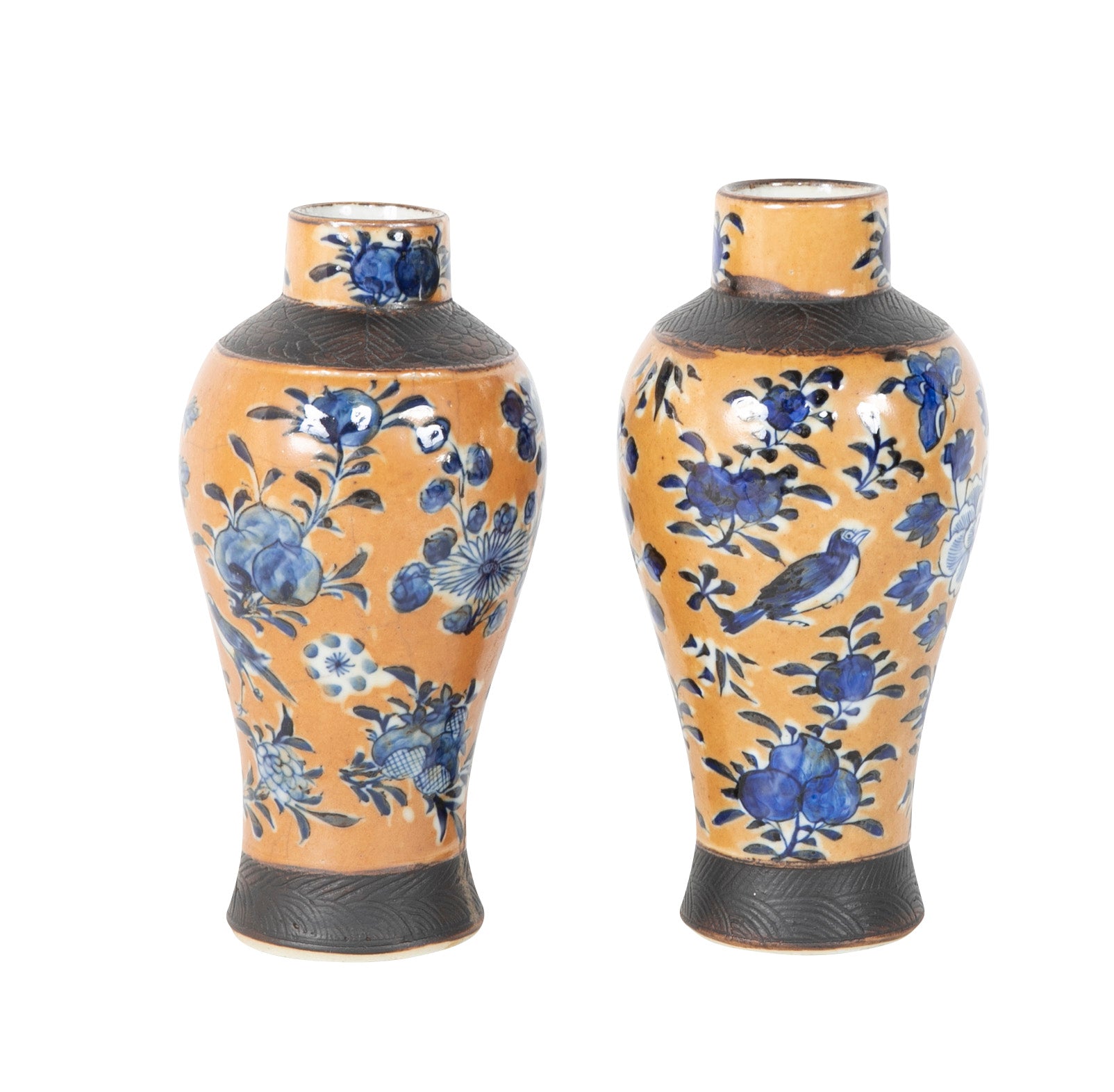 Matched Pair of Chinese Mid-Qing Dynasty Vases