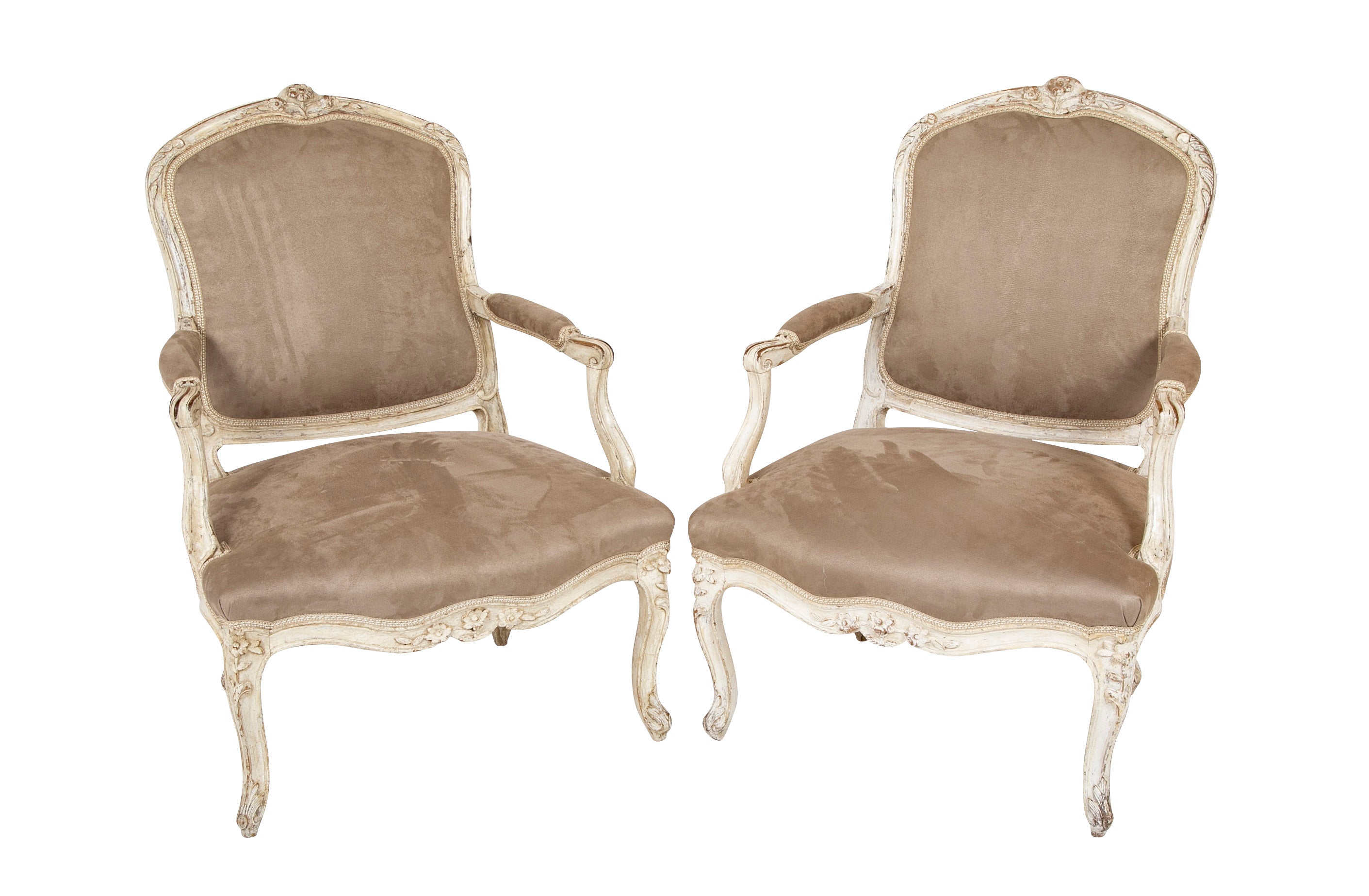 Mid 18th Century Pair of Louis XV Fauteuils