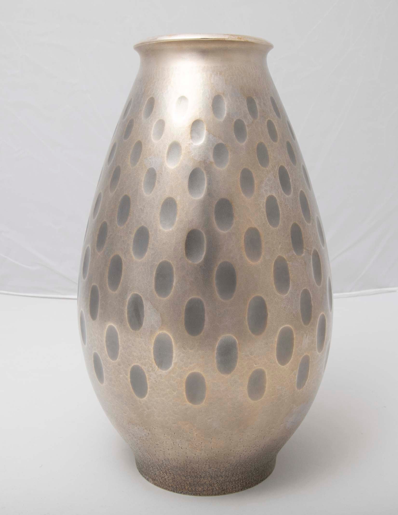 Jungin 'Pure Silver' Thumbprint Vase for Mitsukoshi