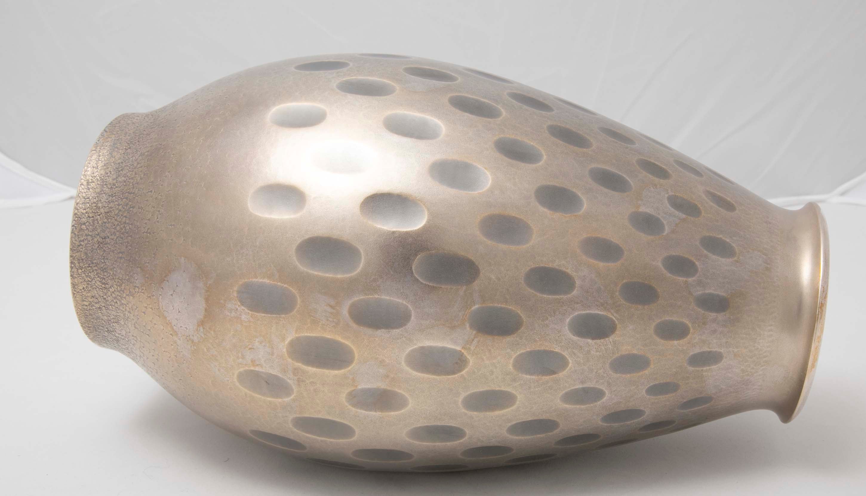 Jungin 'Pure Silver' Thumbprint Vase for Mitsukoshi