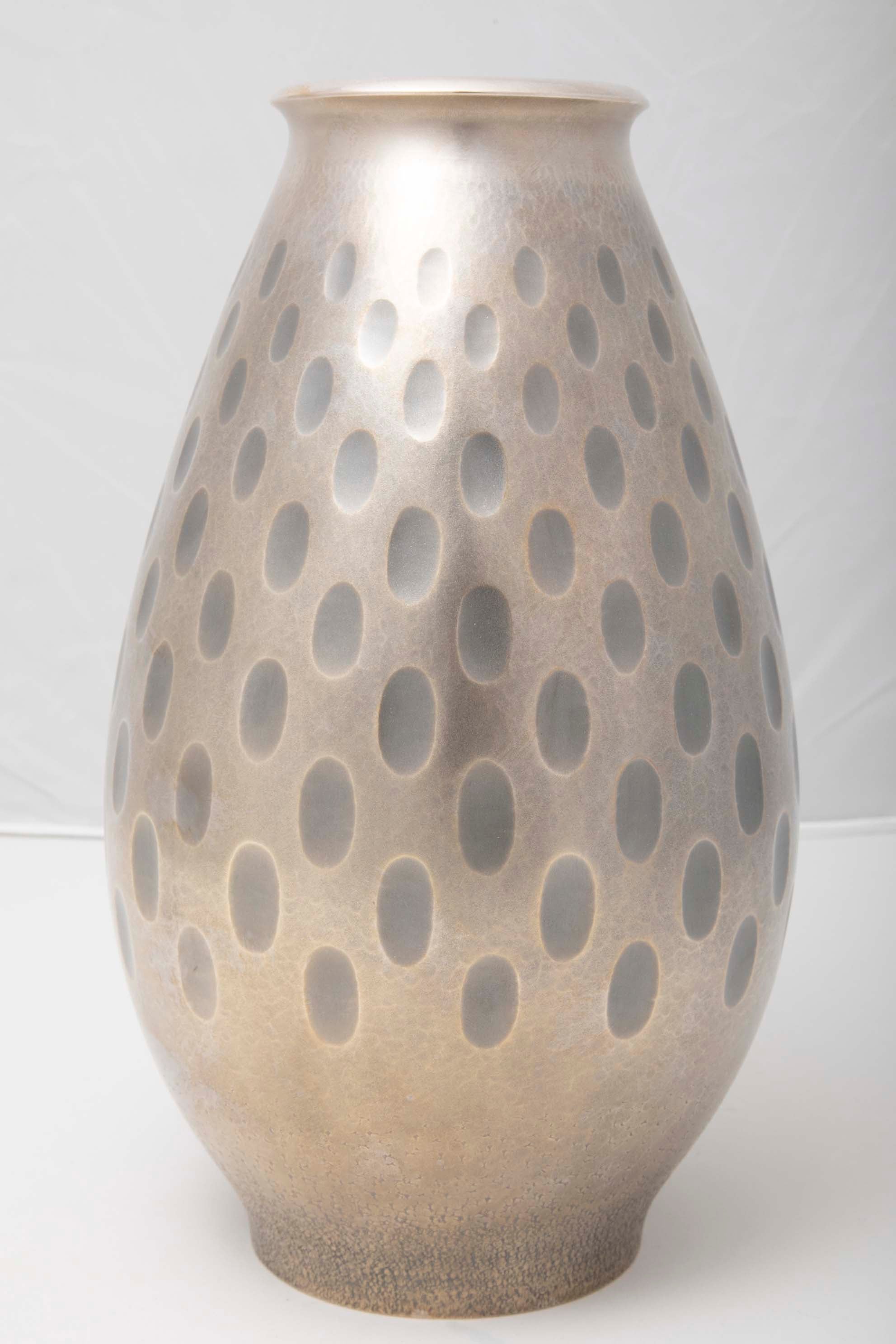 Jungin 'Pure Silver' Thumbprint Vase for Mitsukoshi