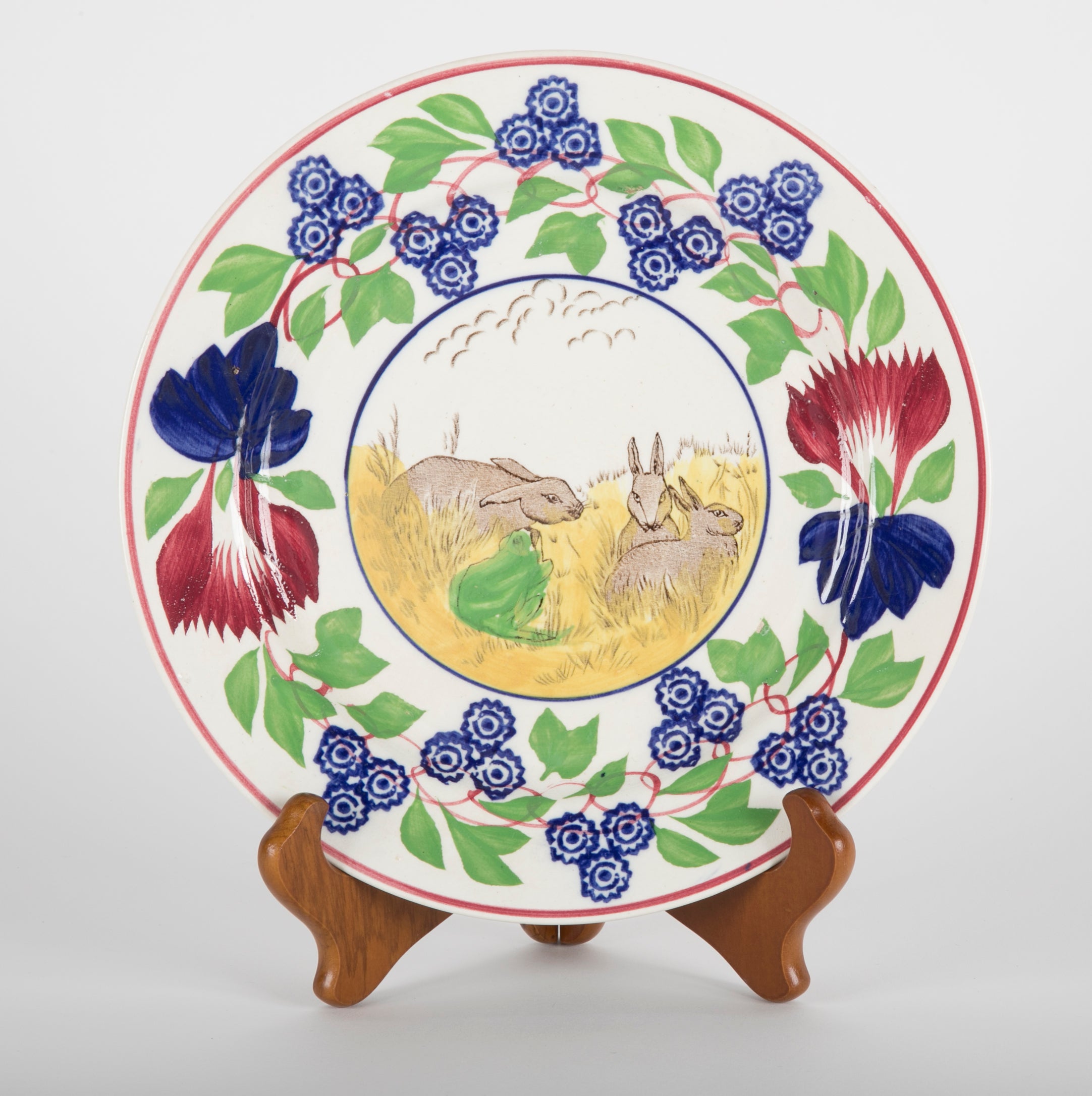 English "Rabbitware" Plates with Various Scenes & Patterns