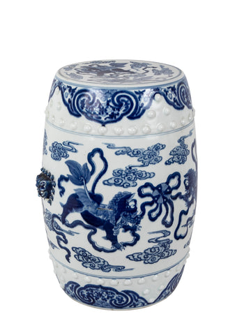 Chinese Blue & White Porcelain Garden Seat