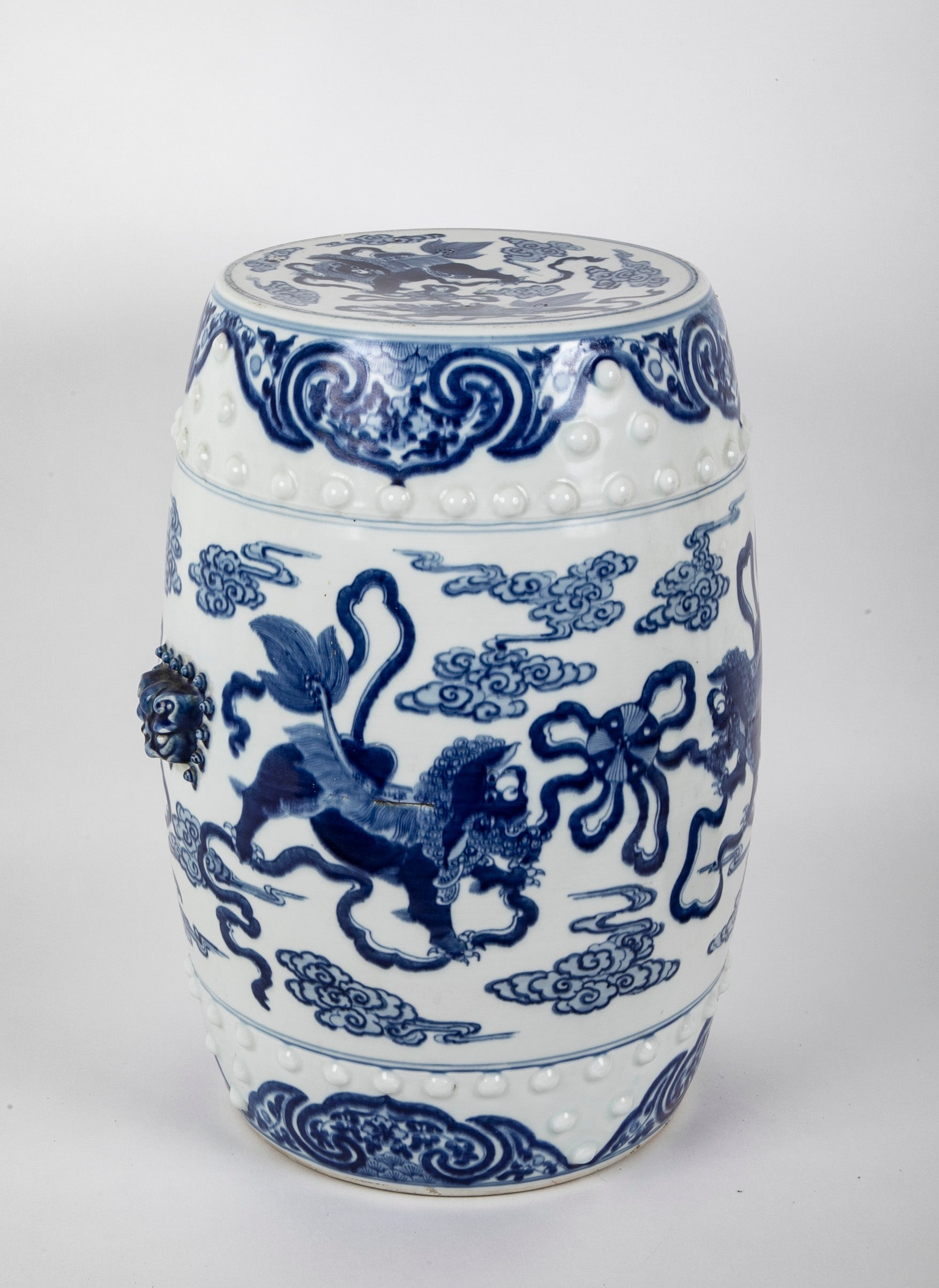 Chinese Blue & White Porcelain Garden Seat