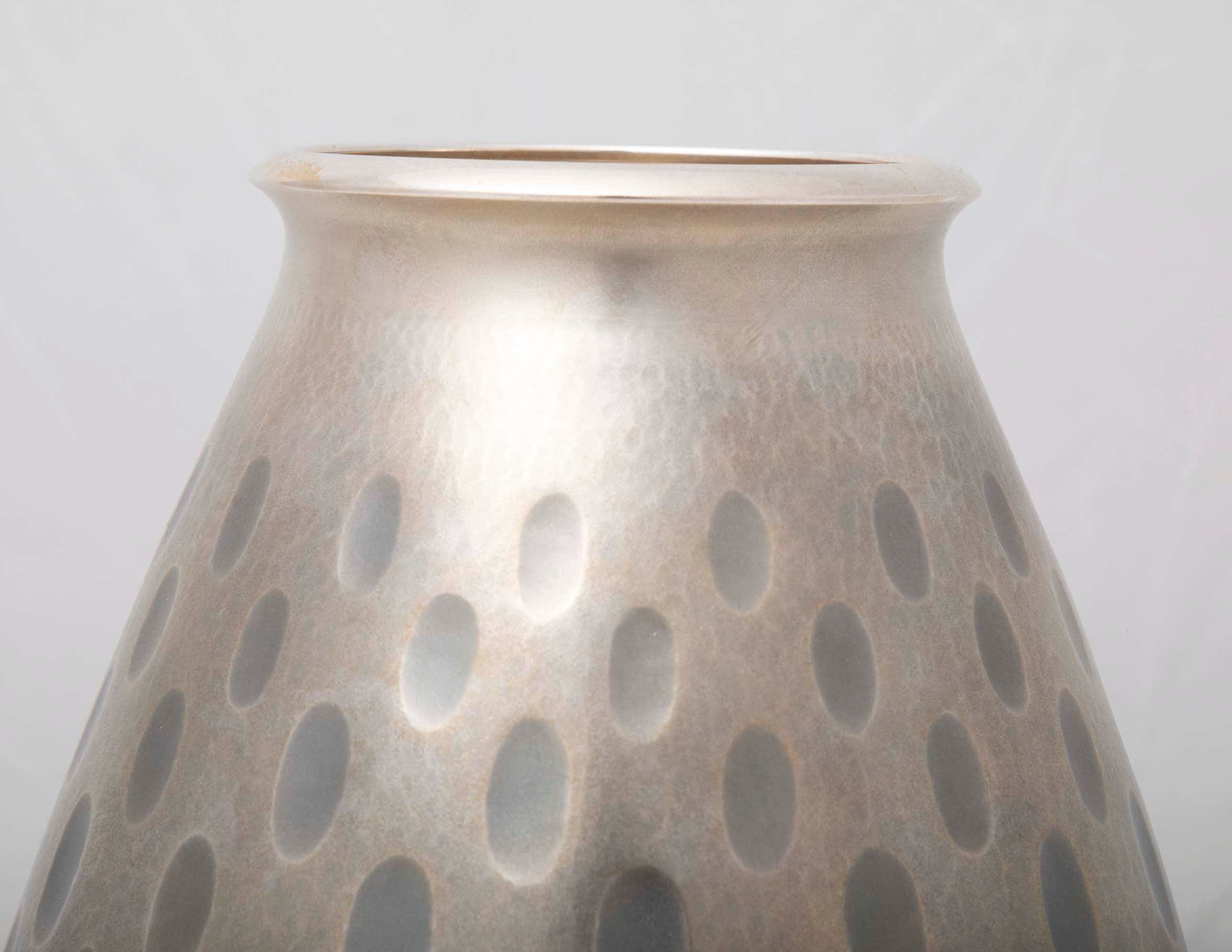 Jungin 'Pure Silver' Thumbprint Vase for Mitsukoshi