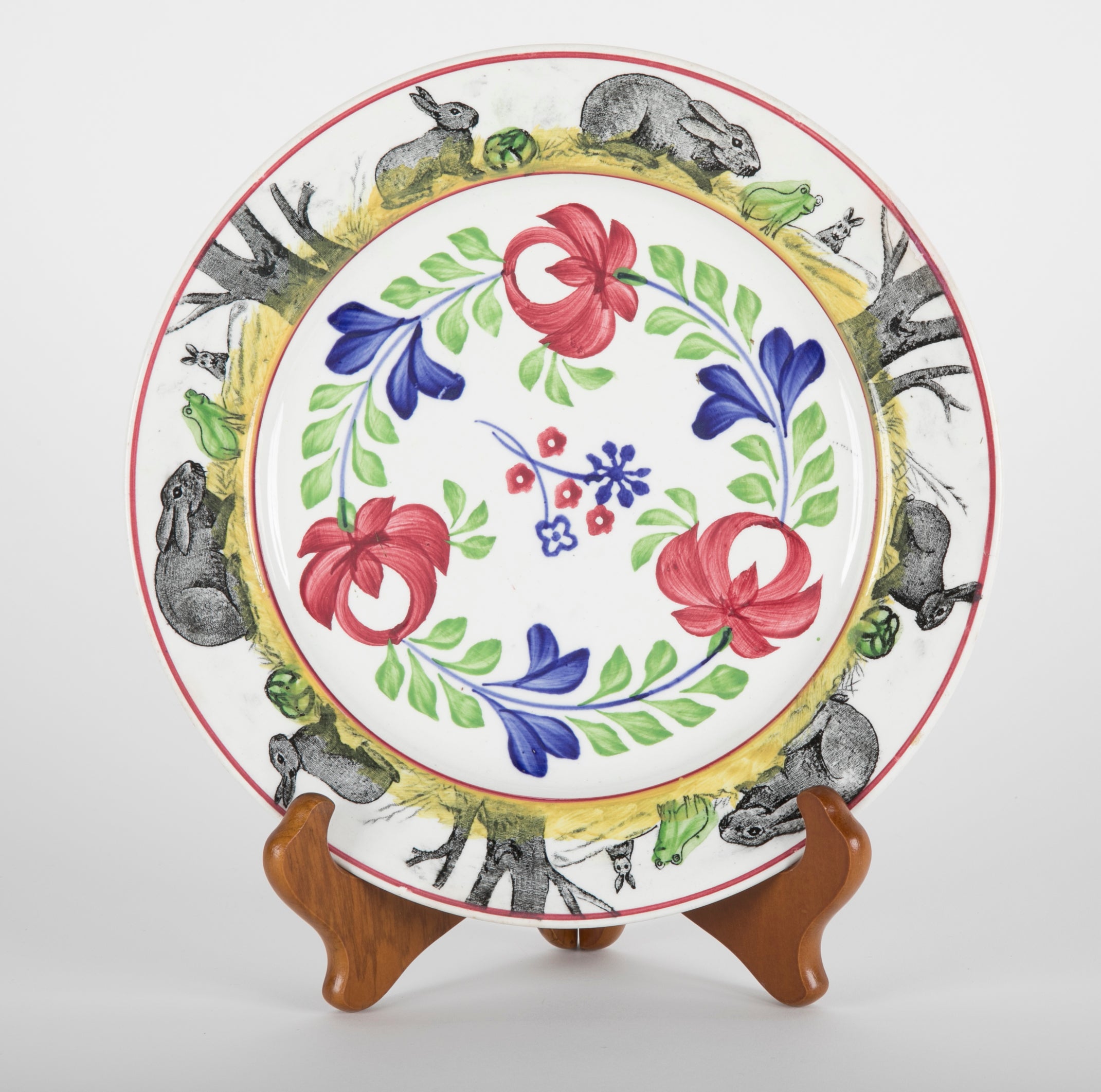 English "Rabbitware" Plates with Various Scenes & Patterns