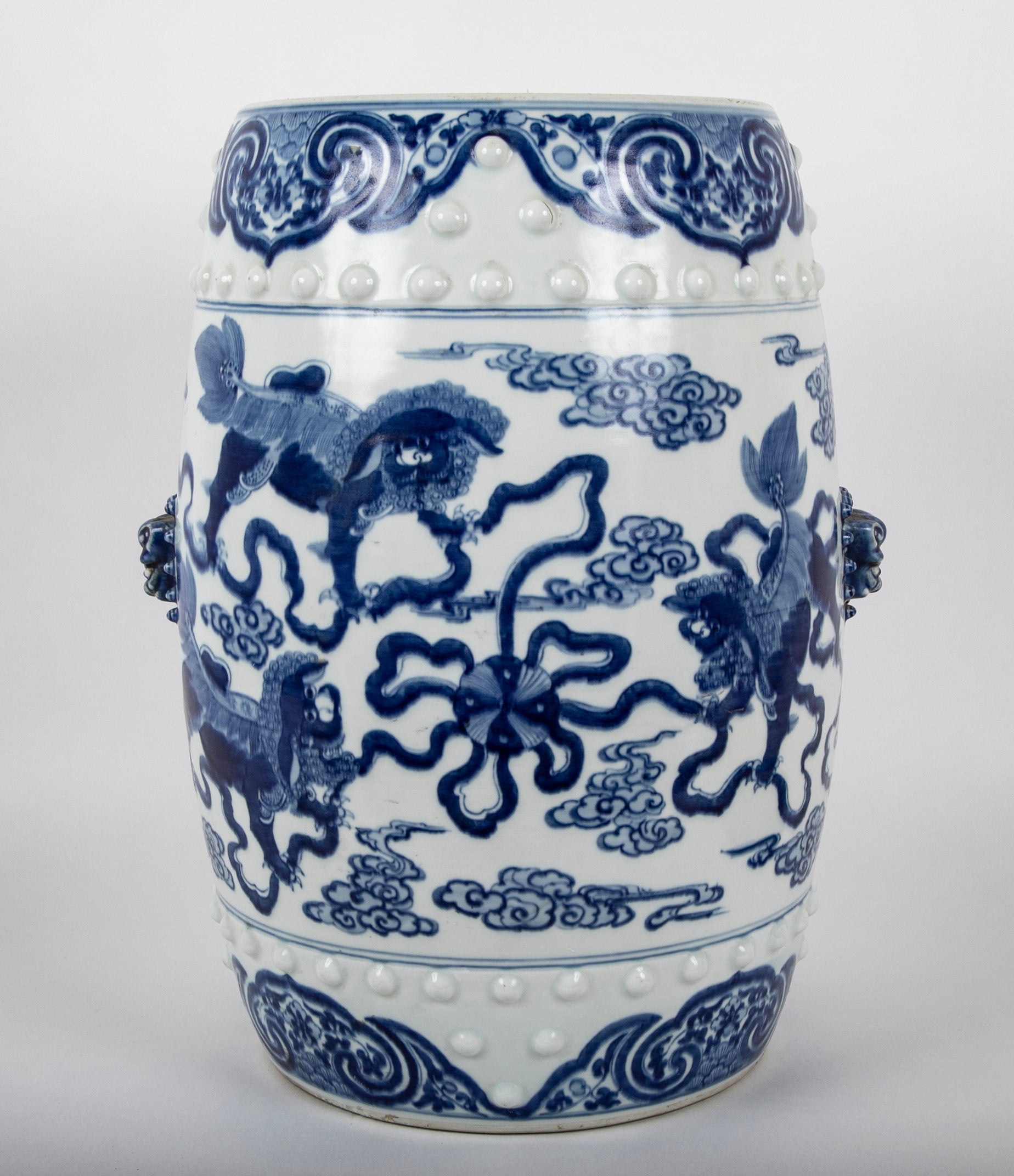 Chinese Blue & White Porcelain Garden Seat
