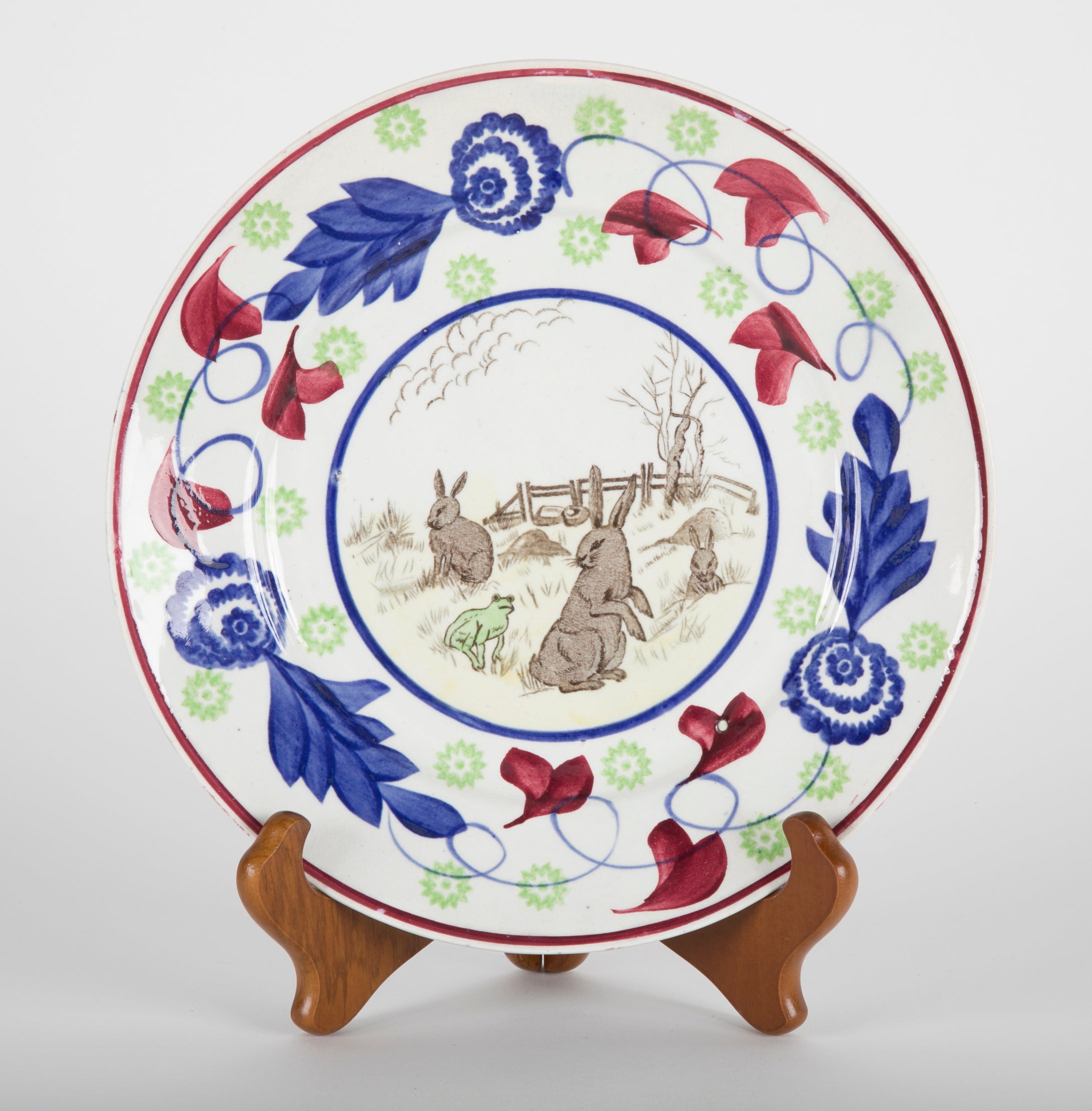 English "Rabbitware" Plates with Various Scenes & Patterns
