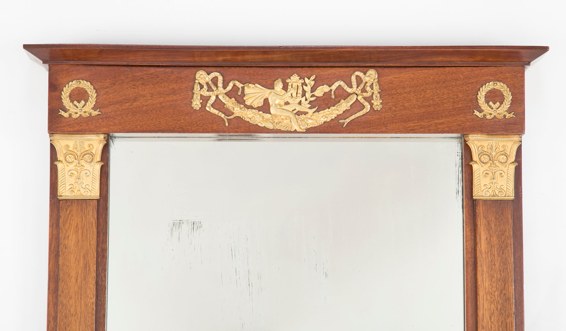 Empire Mahogany & Gilt Bronze Mounted Console with Mirror