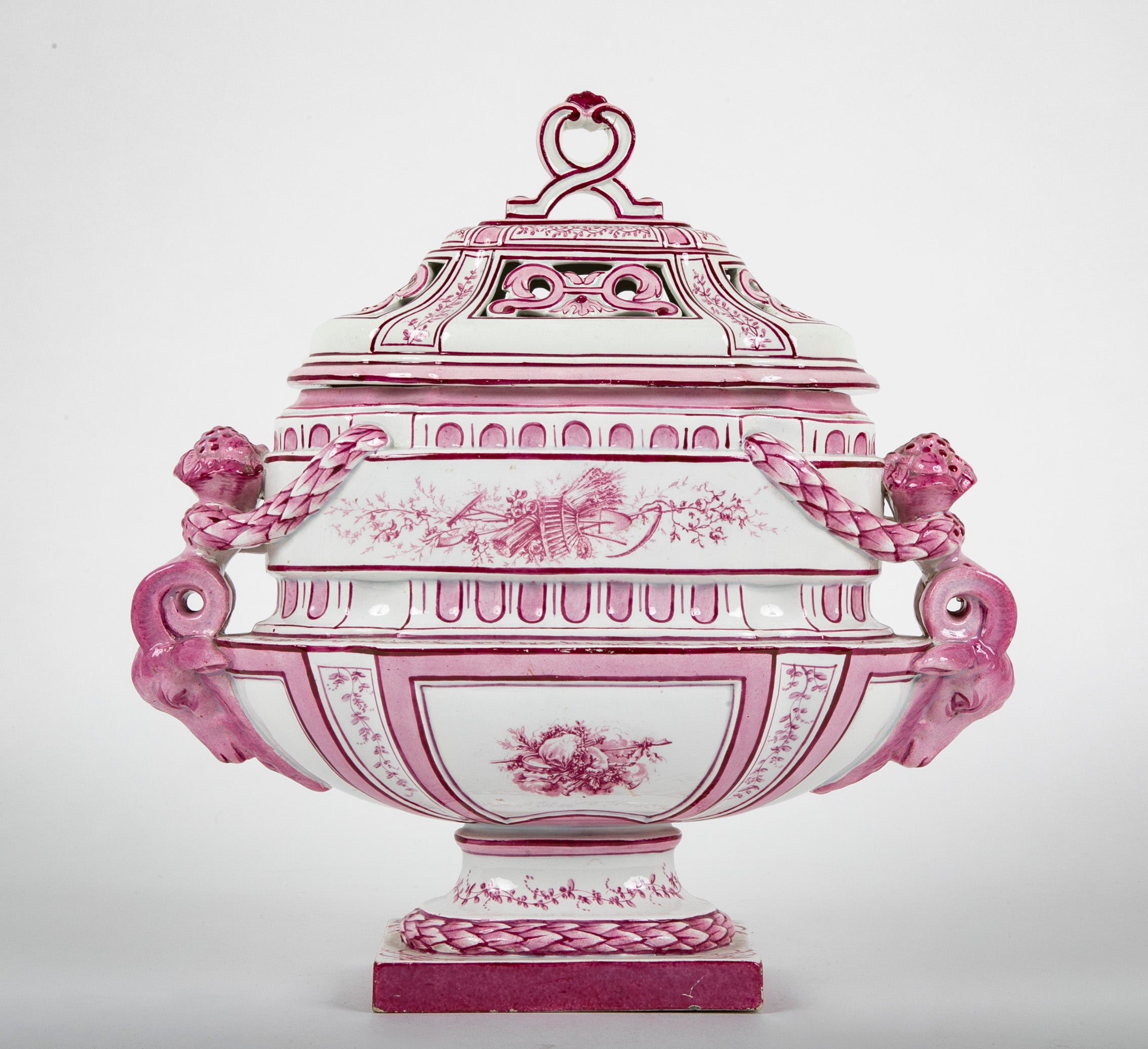 Early 19th Century French Porcelain Lidded Urn