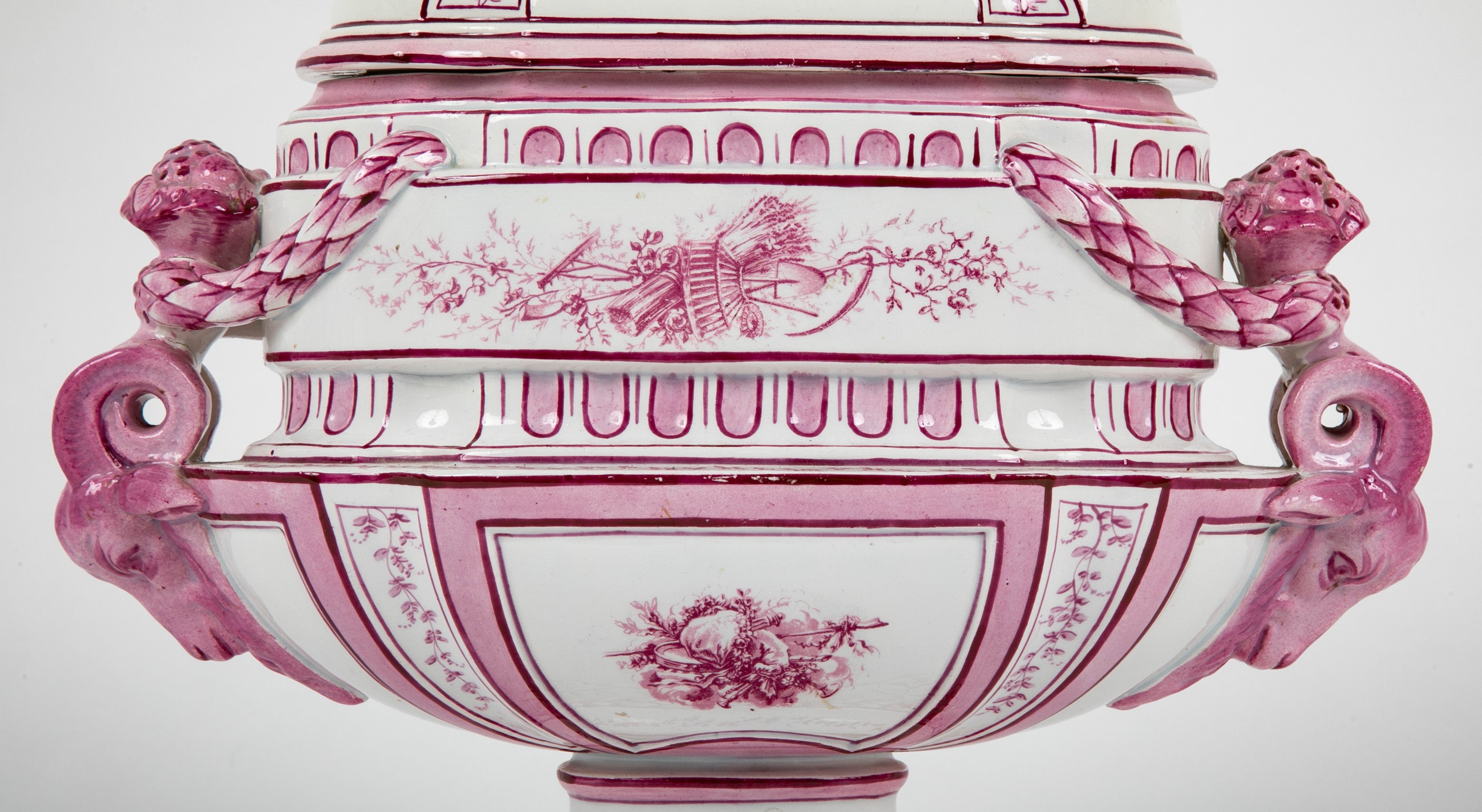 Early 19th Century French Porcelain Lidded Urn