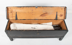 Late 19th Century British Officer's Campaign Bed with Original Storage Chest