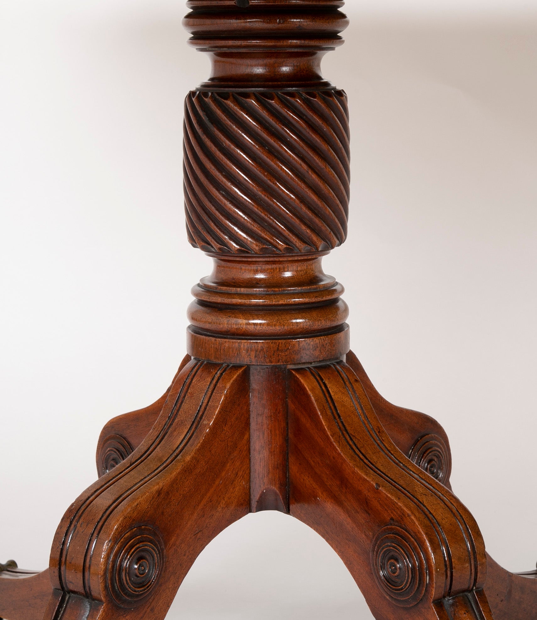 A Two Pedestal English Regency Mahogany Dining table