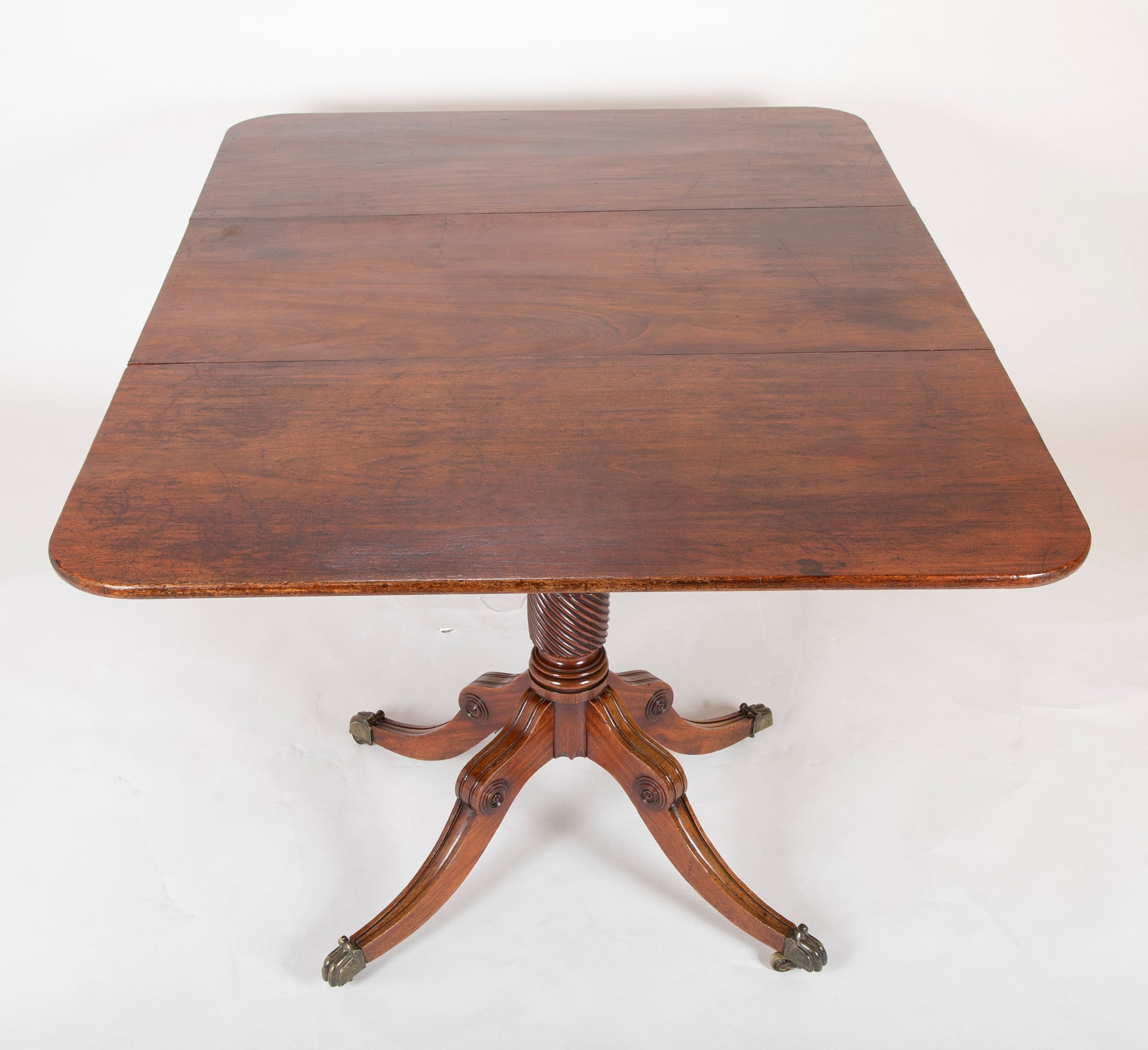 A Two Pedestal English Regency Mahogany Dining table