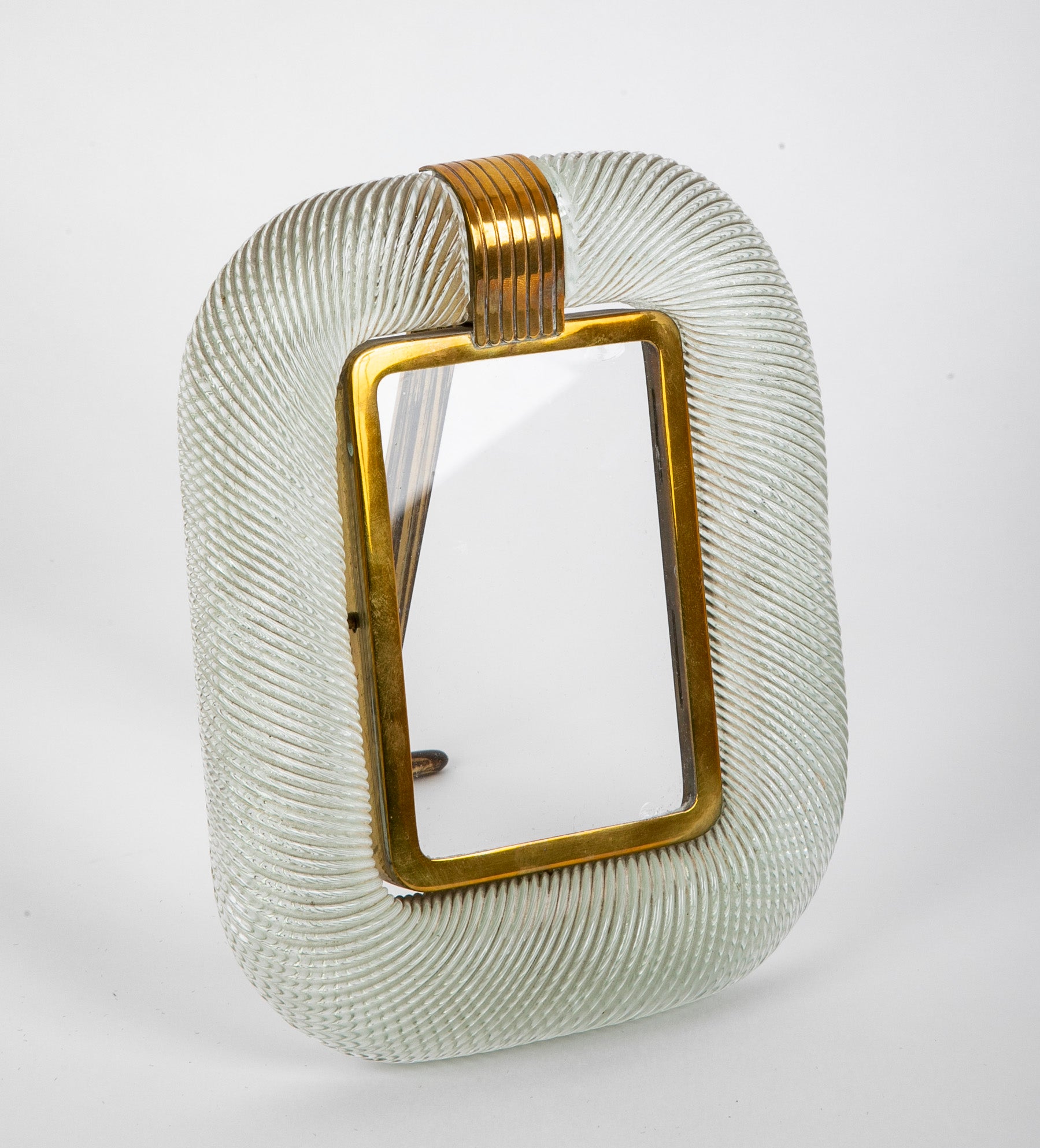 A Mid-Century Italian Barovier & Toso Swirled Glass Picture Frame