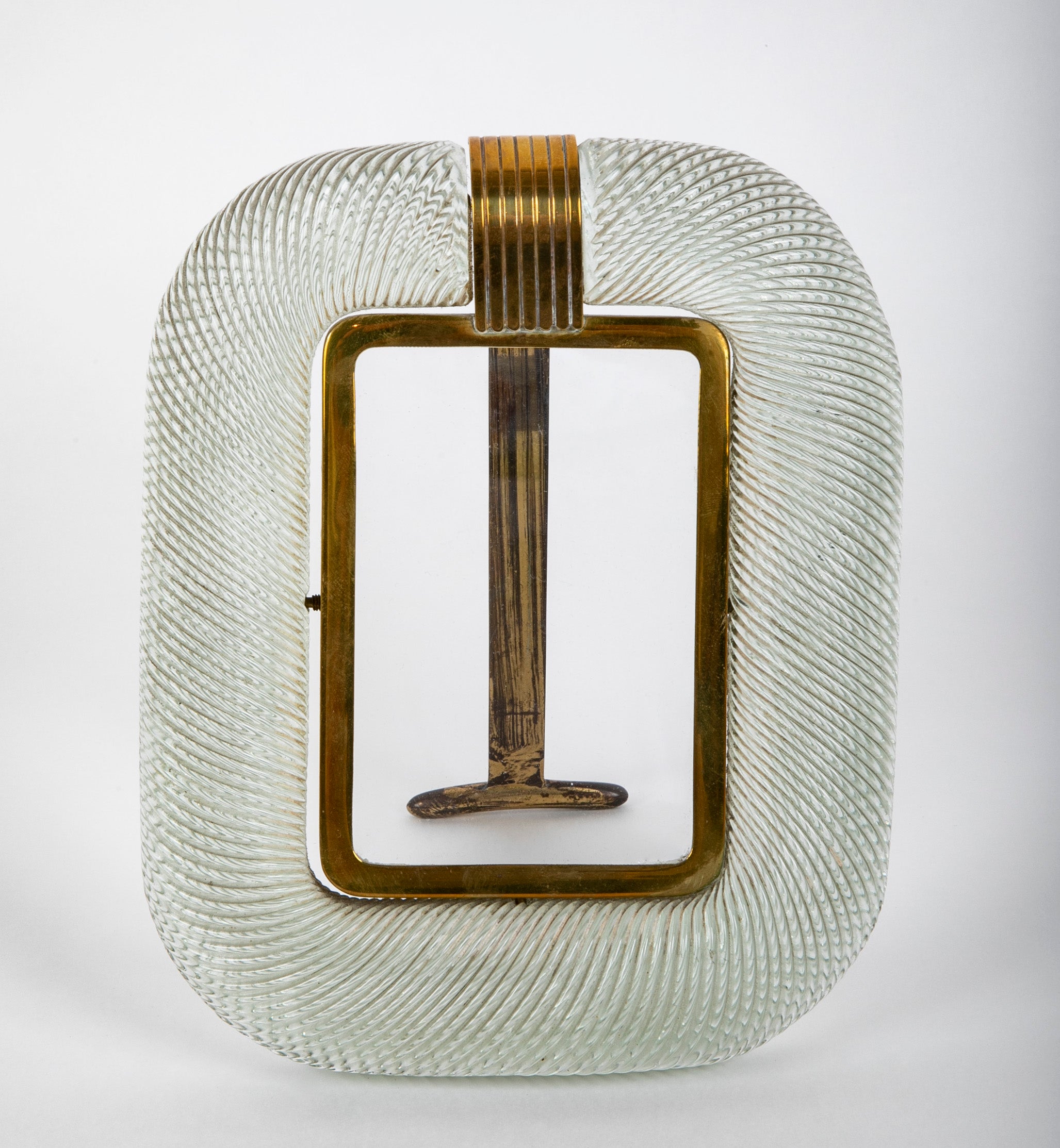 A Mid-Century Italian Barovier & Toso Swirled Glass Picture Frame