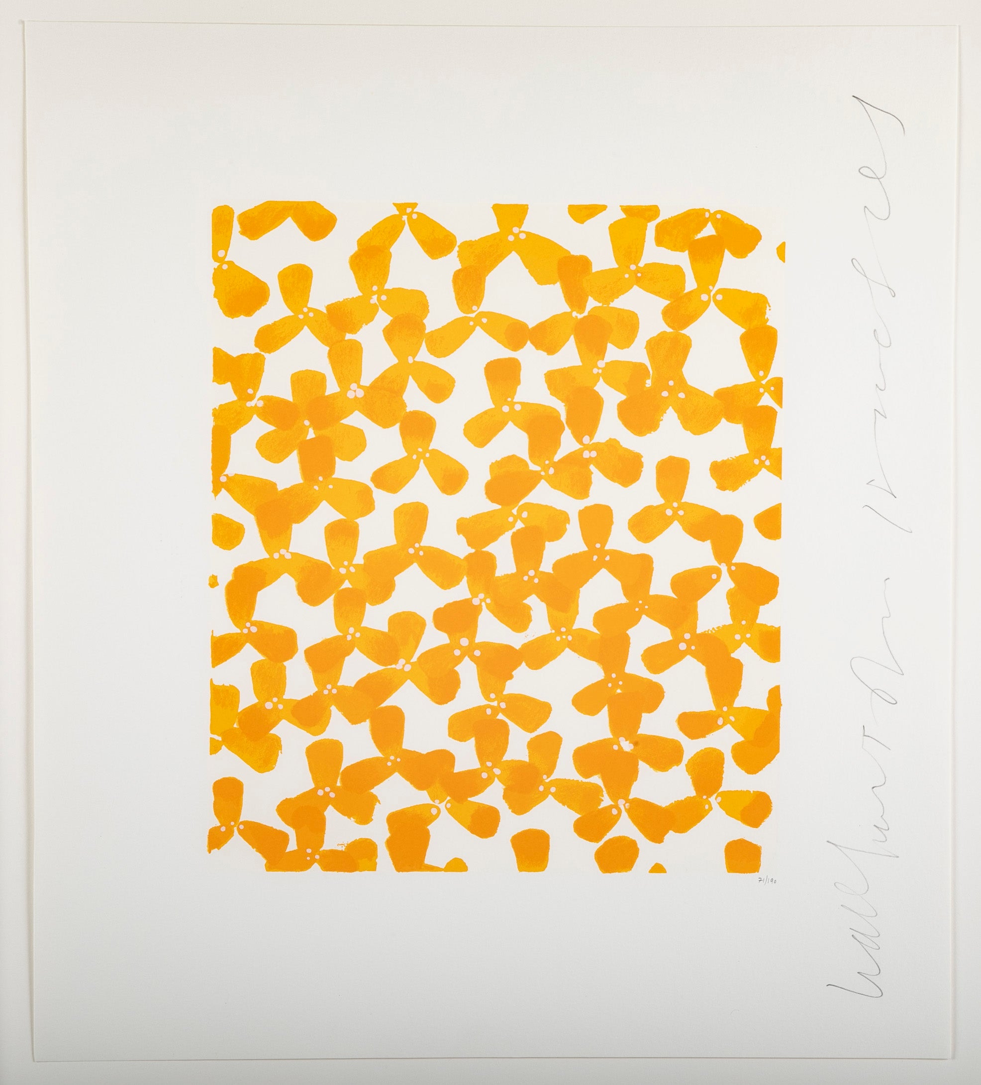 "Wallflowers" Serigraph of Flowers by Donald Sultan