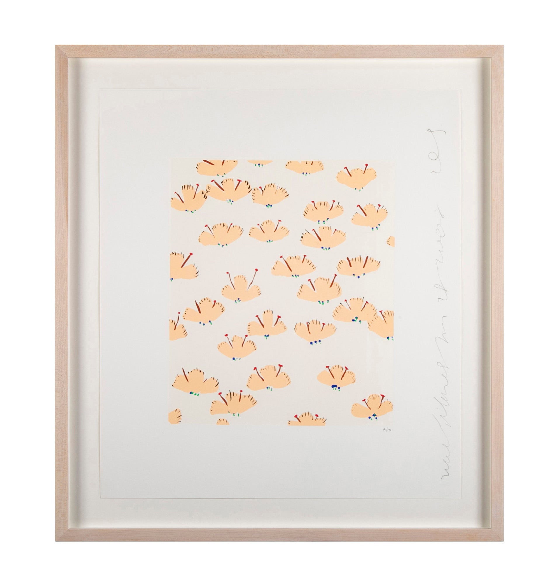"Wallflowers" Serigraph of Flowers by Donald Sultan