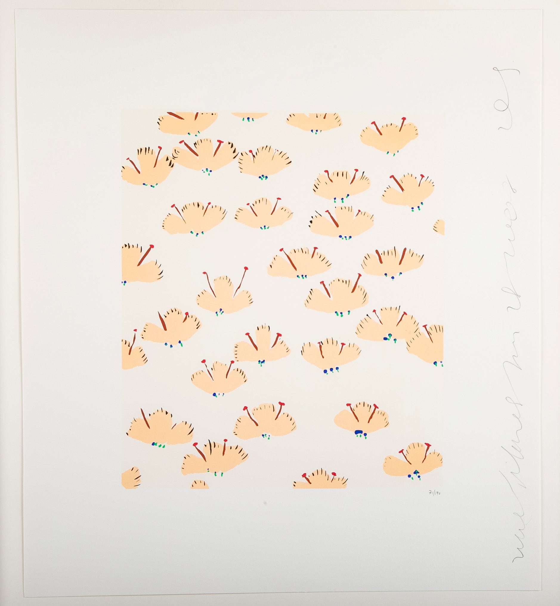 "Wallflowers" Serigraph of Flowers by Donald Sultan