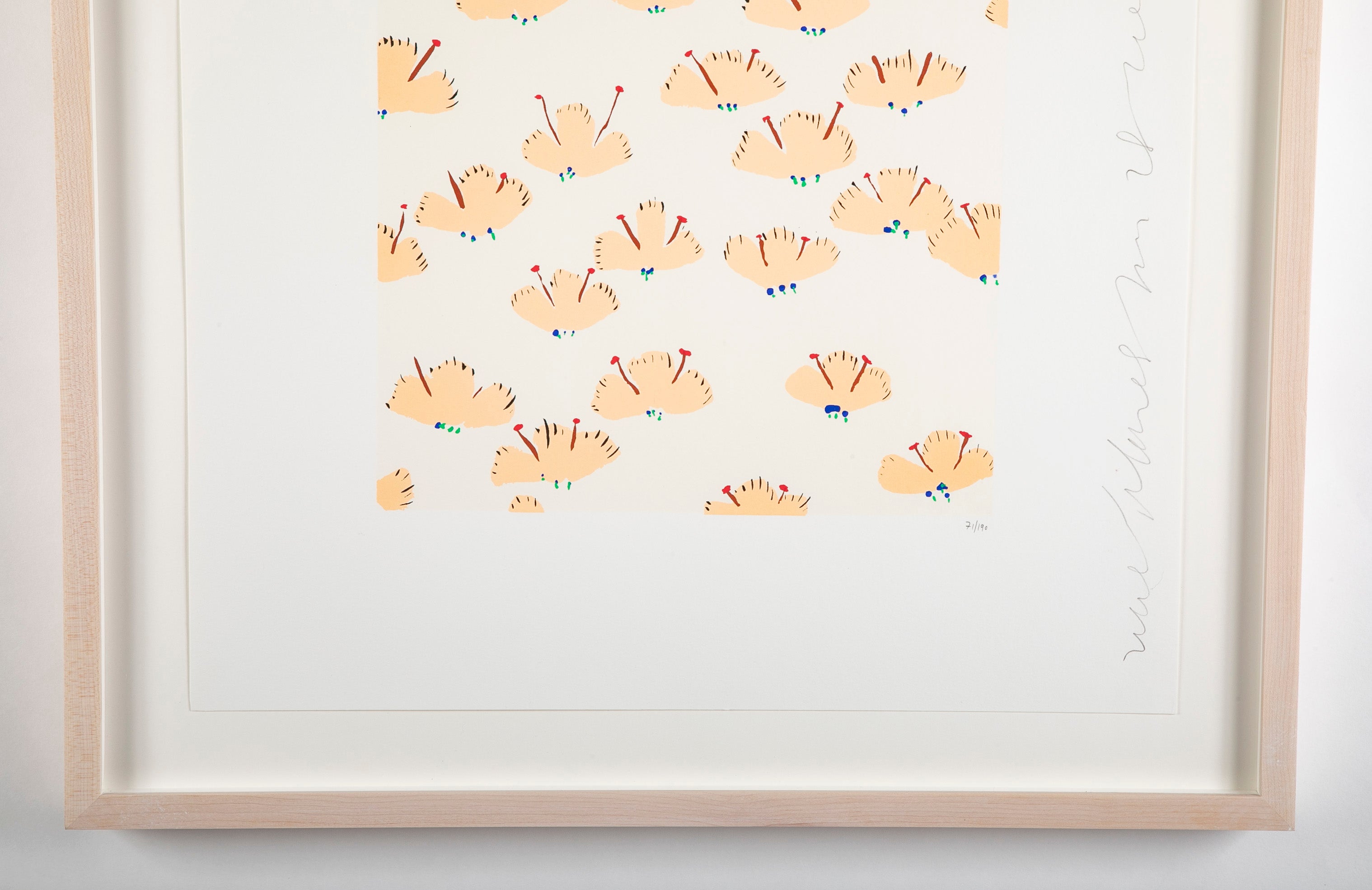 "Wallflowers" Serigraph of Flowers by Donald Sultan