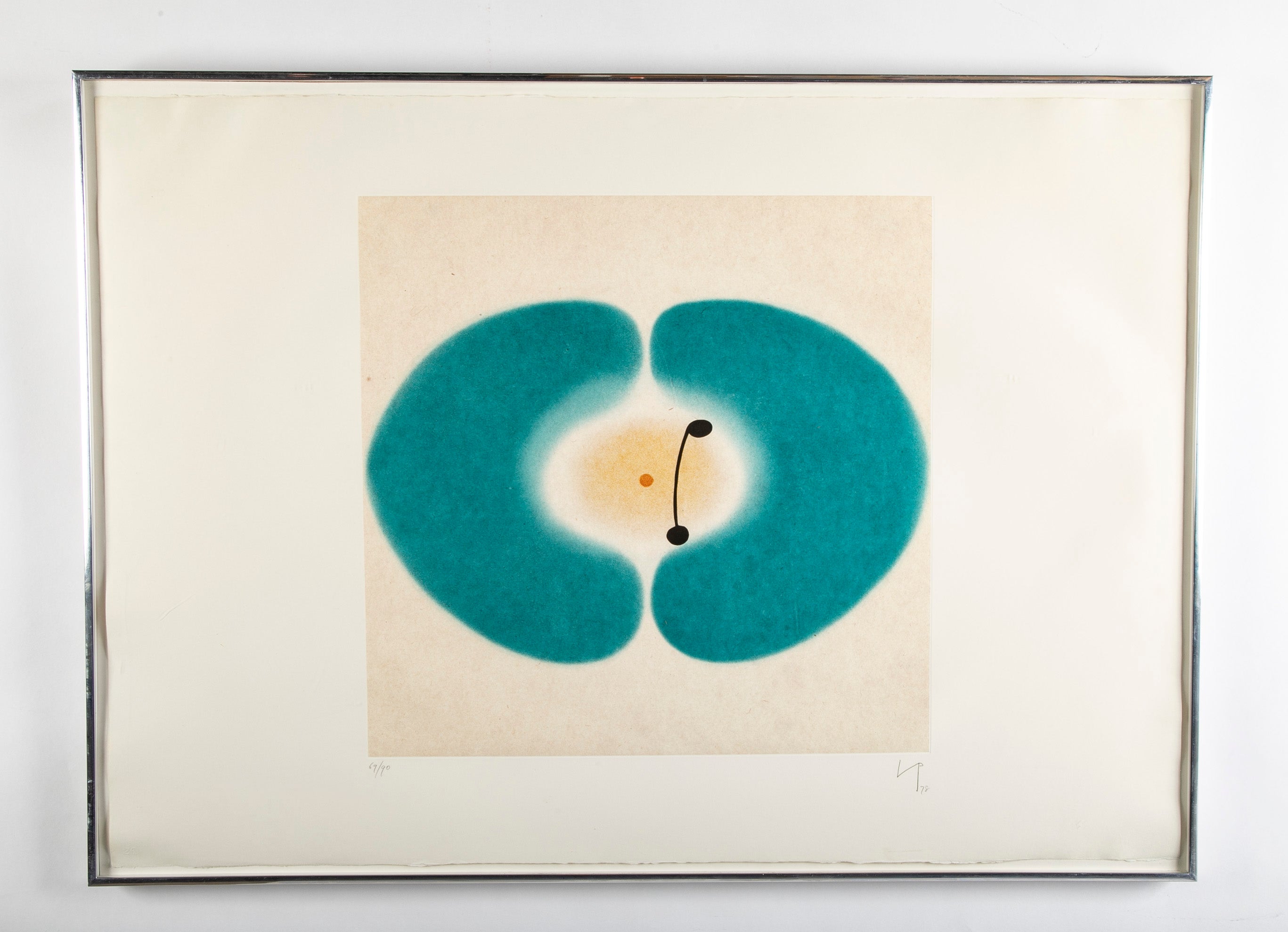"Blue Mandala" Etching with Aquatint by Victor Pasmore
