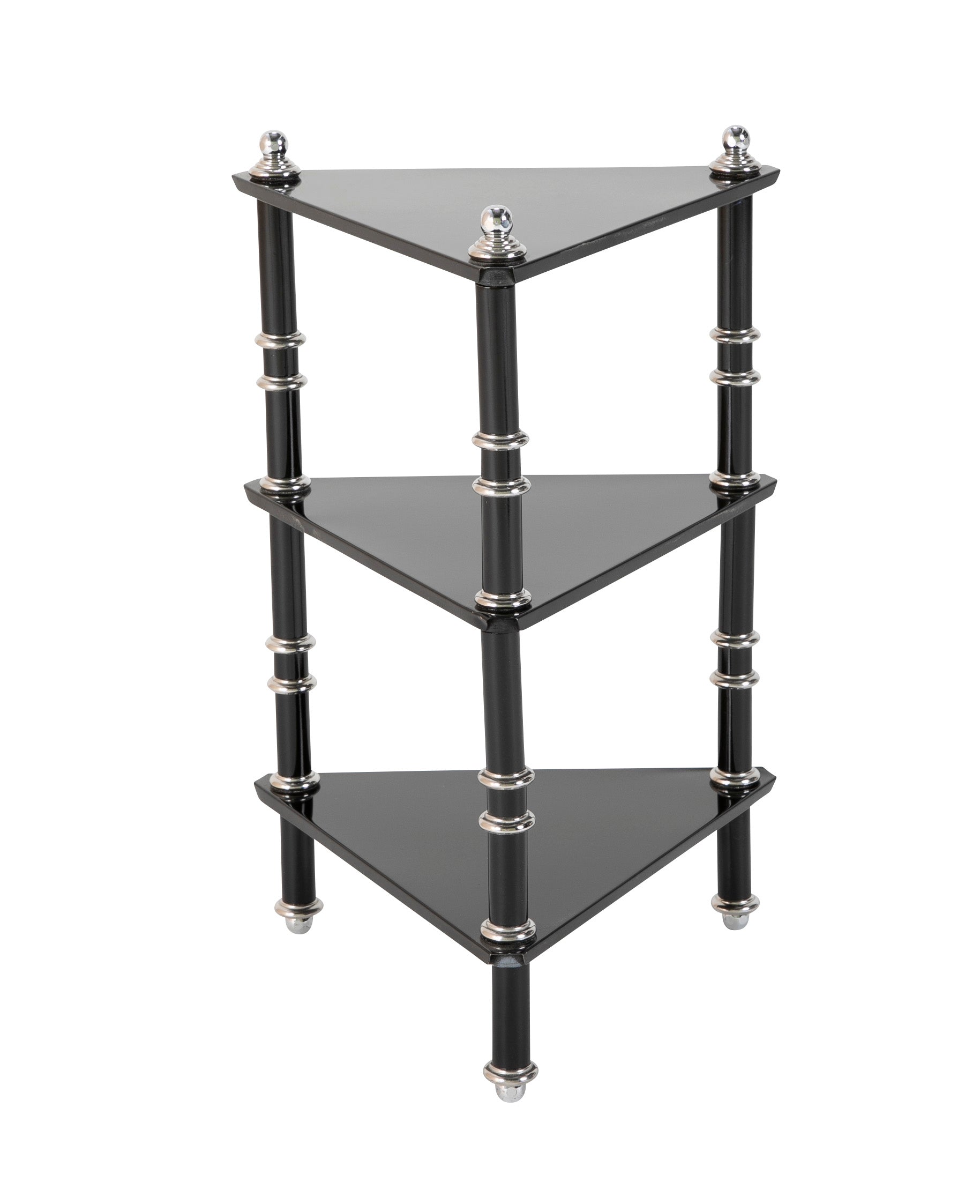 Lacquered Wood & Aluminium Triangular Side Table by Warren McArthur