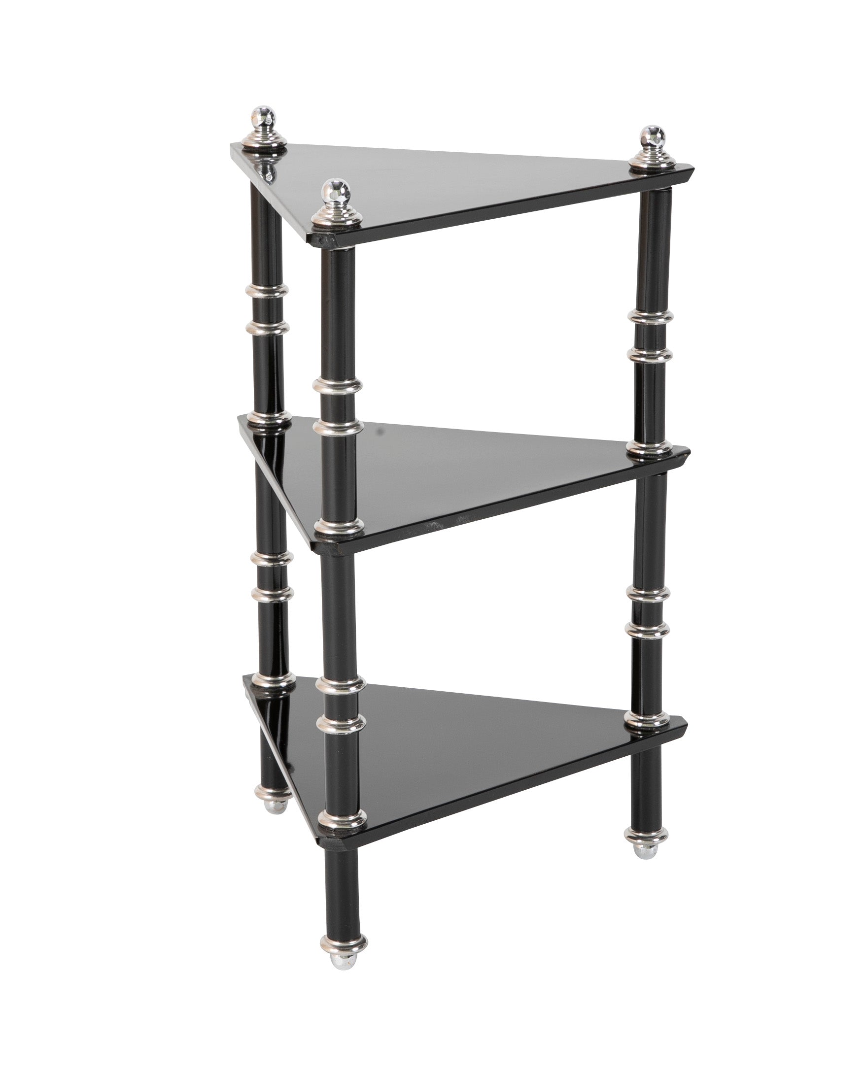 Lacquered Wood & Aluminium Triangular Side Table by Warren McArthur