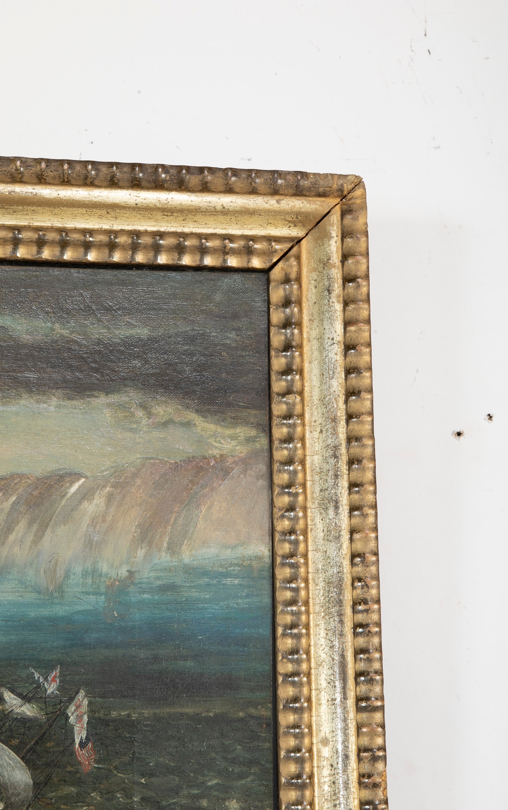 Mid 19th Century Oil on Canvas of a Ship in Distress Under Tow by a Tug