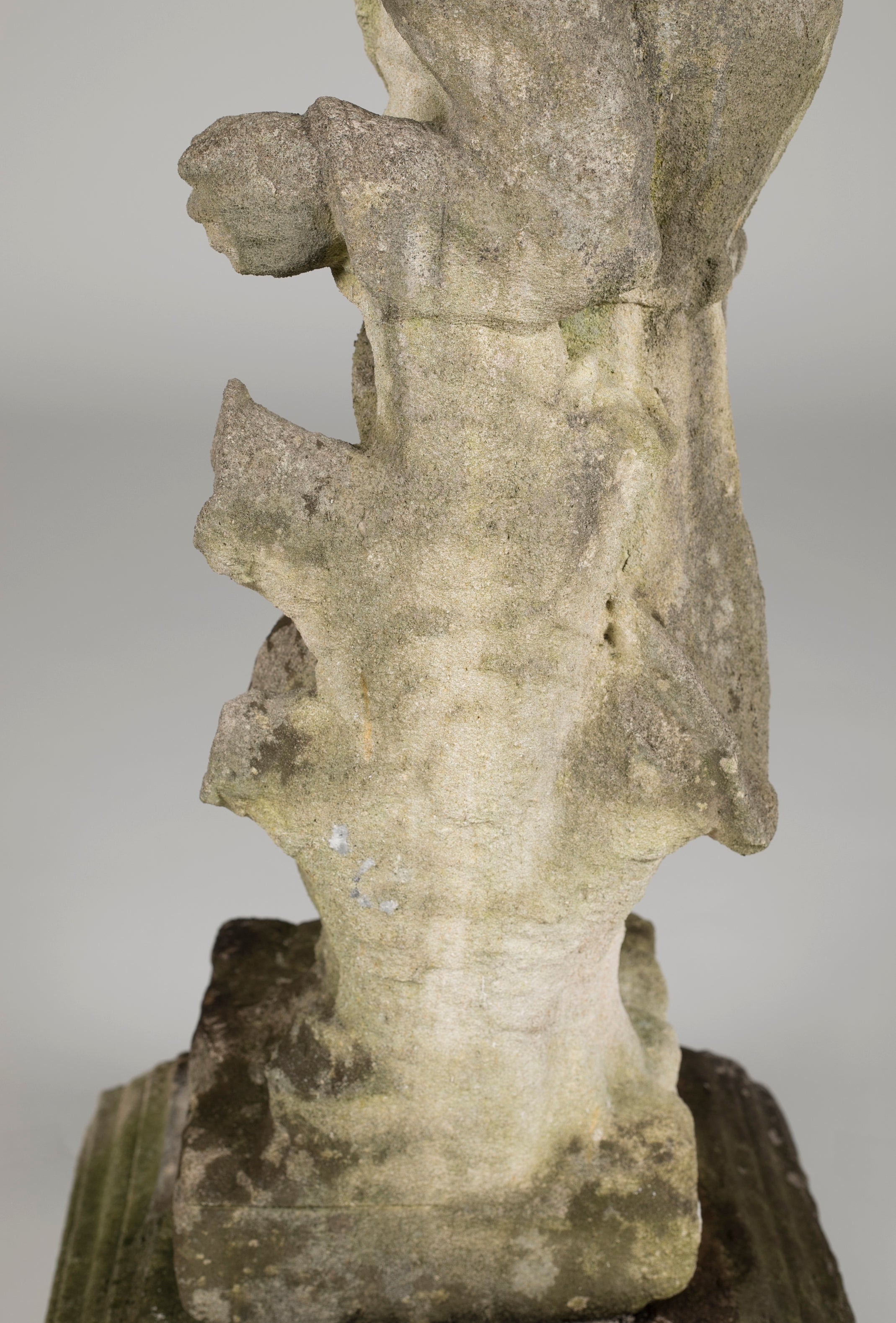 Pair of Whimsical Carved Calcareous Sandstone Garden Dwarves