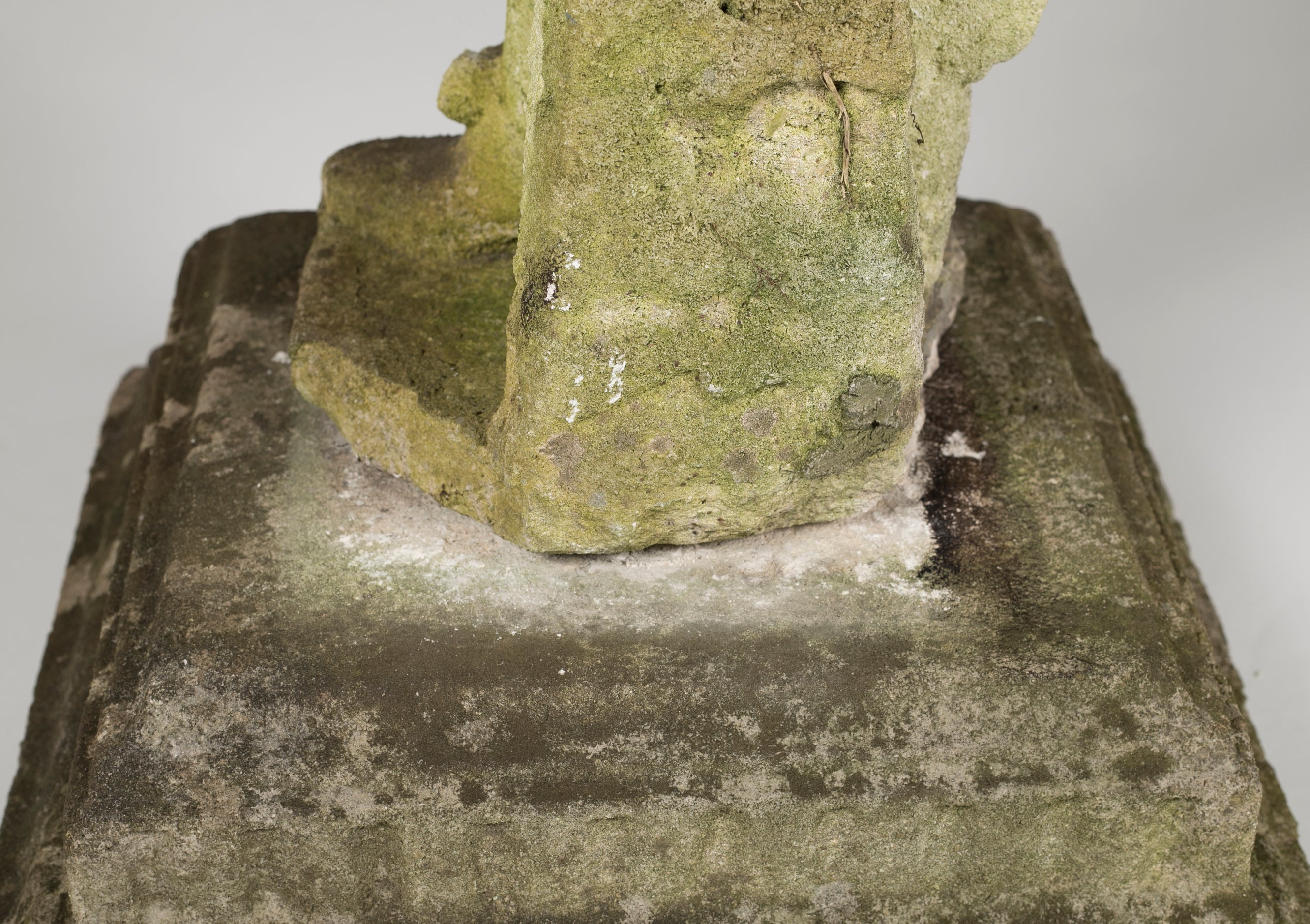 Pair of Whimsical Carved Calcareous Sandstone Garden Dwarves