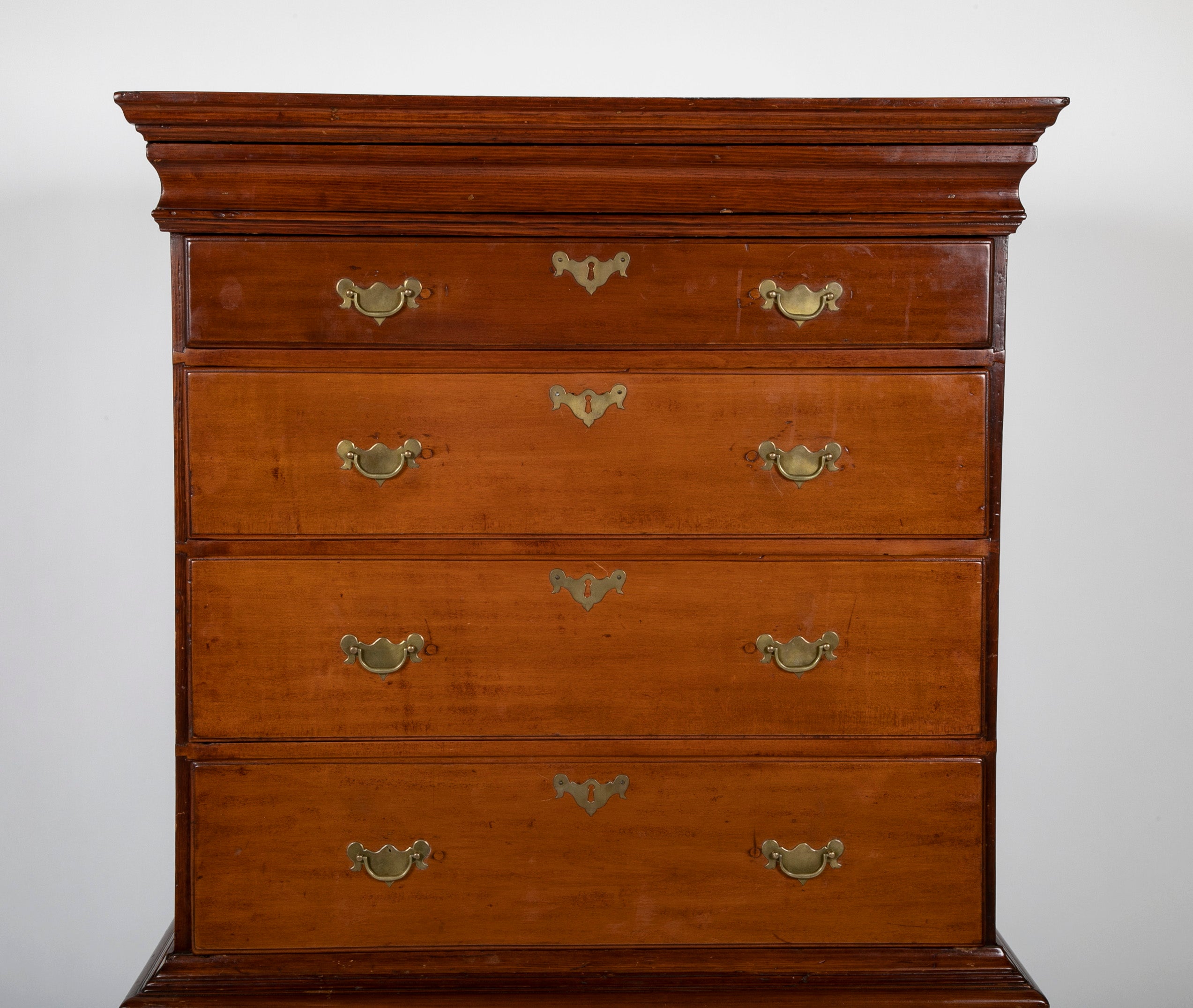 Early American Two Part Queen Anne Cherry Highboy