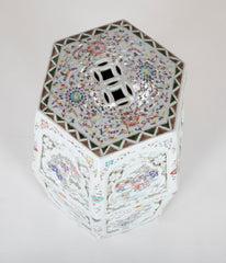 A Pair of Chinese 19th Century Famille Rose on White Garden Seats