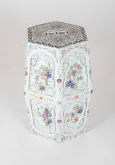 A Pair of Chinese 19th Century Famille Rose on White Garden Seats