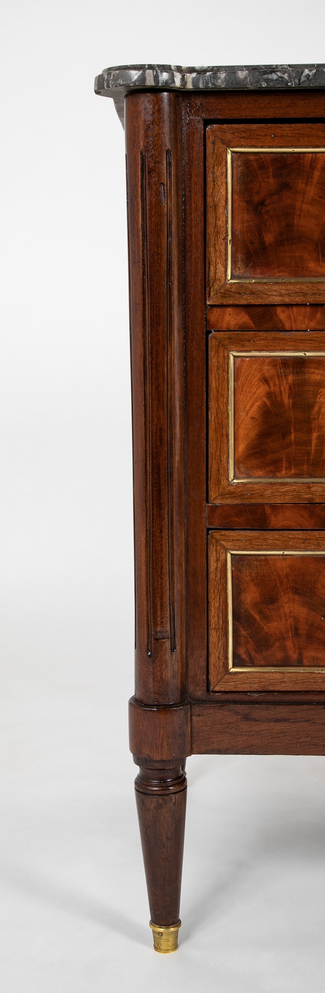 Pair of French Directoire Marble Top Commodes
