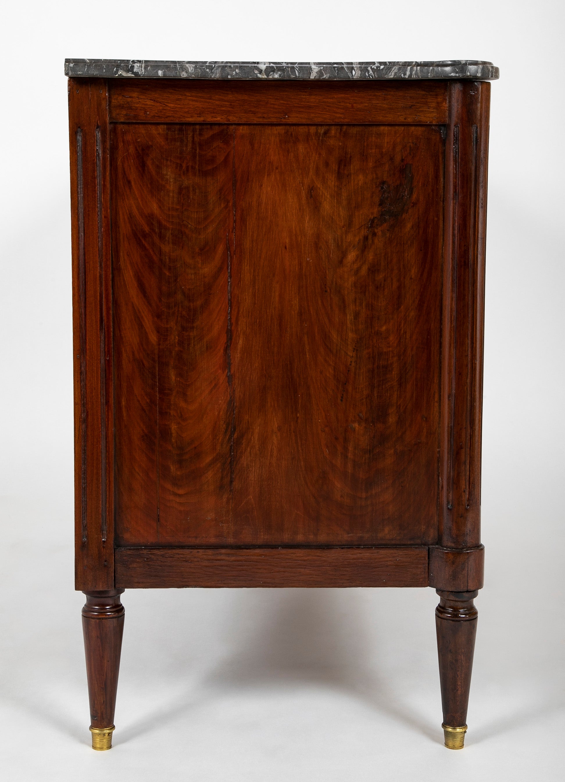 Pair of French Directoire Marble Top Commodes