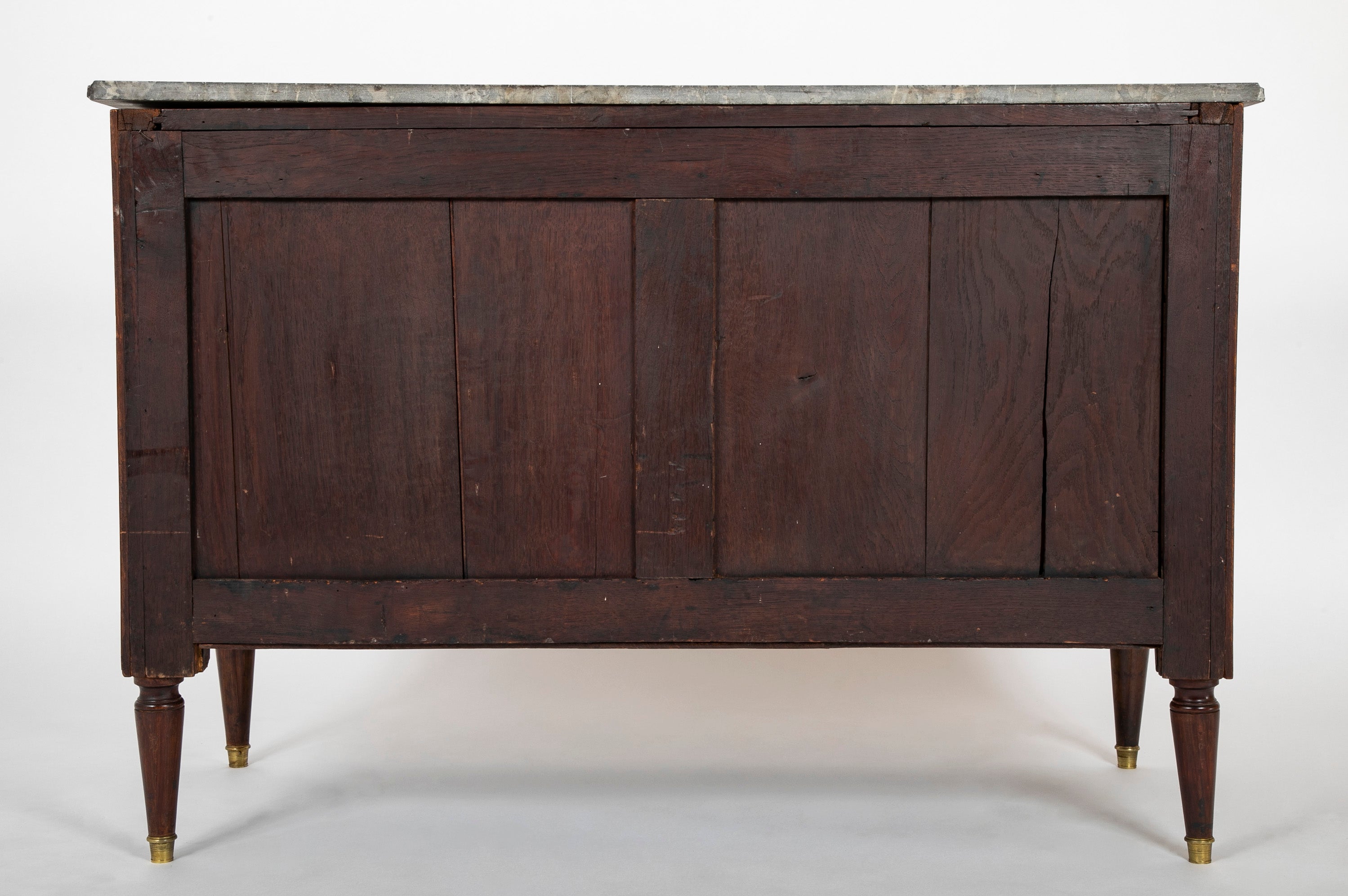 Pair of French Directoire Marble Top Commodes