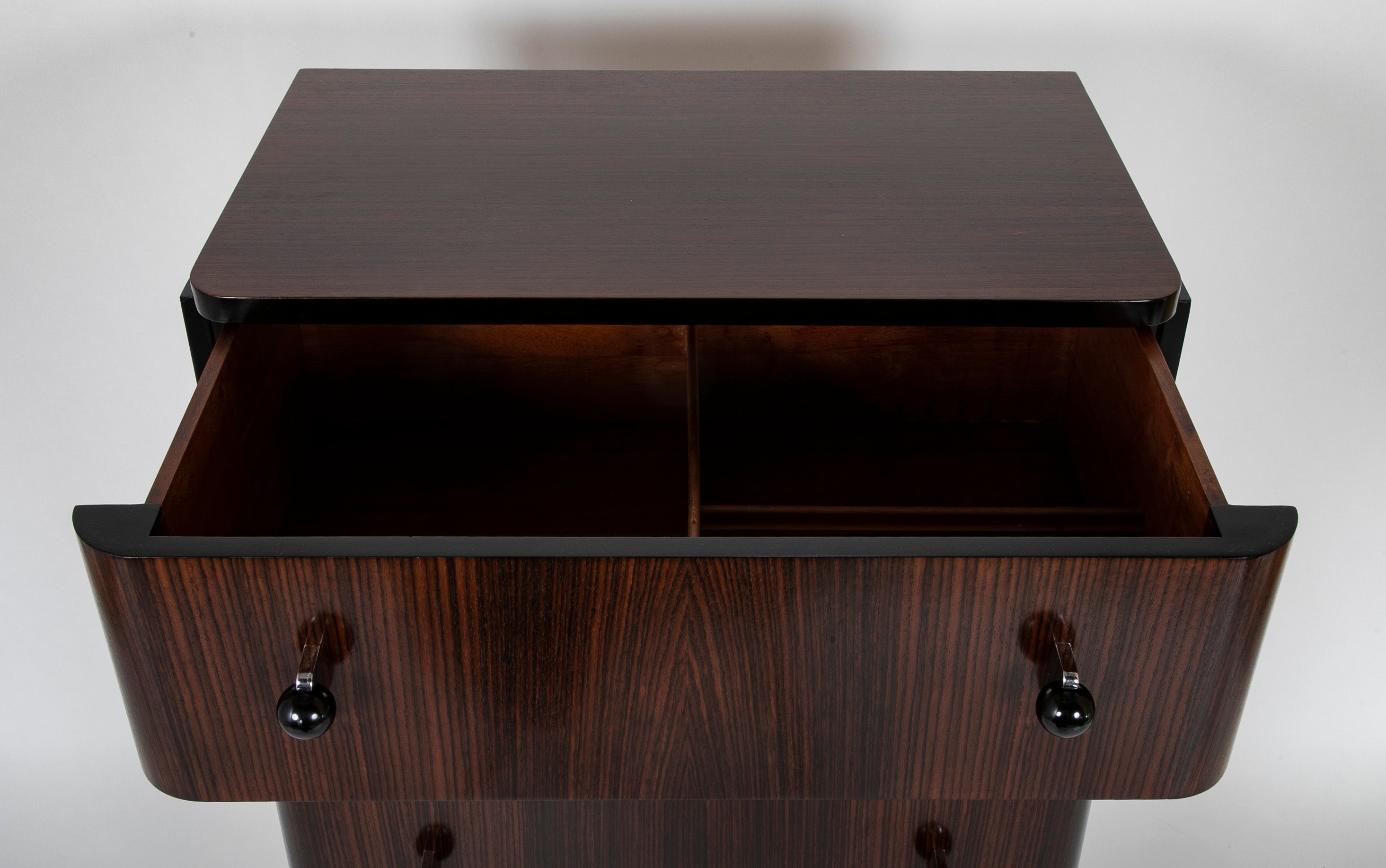 A Striking Pair of Indian Rosewood Chests of Drawers by Donald Deskey