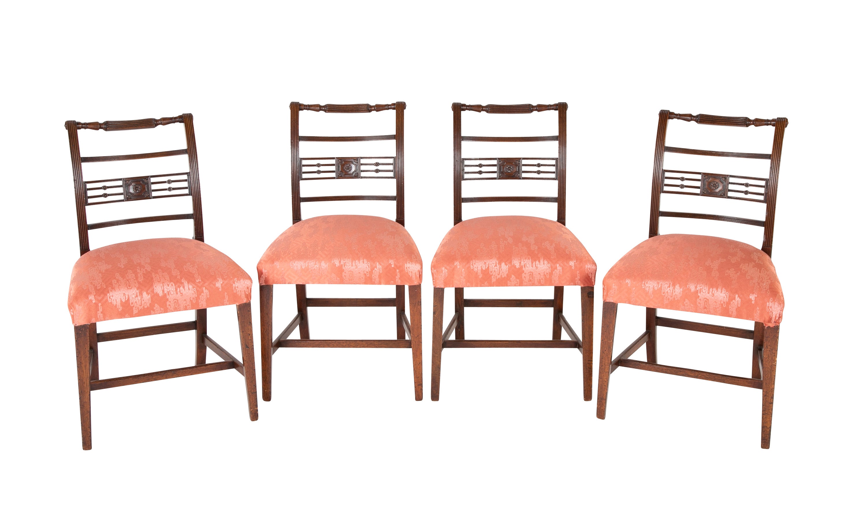 Set of Four Regency Mahogany Side Chairs