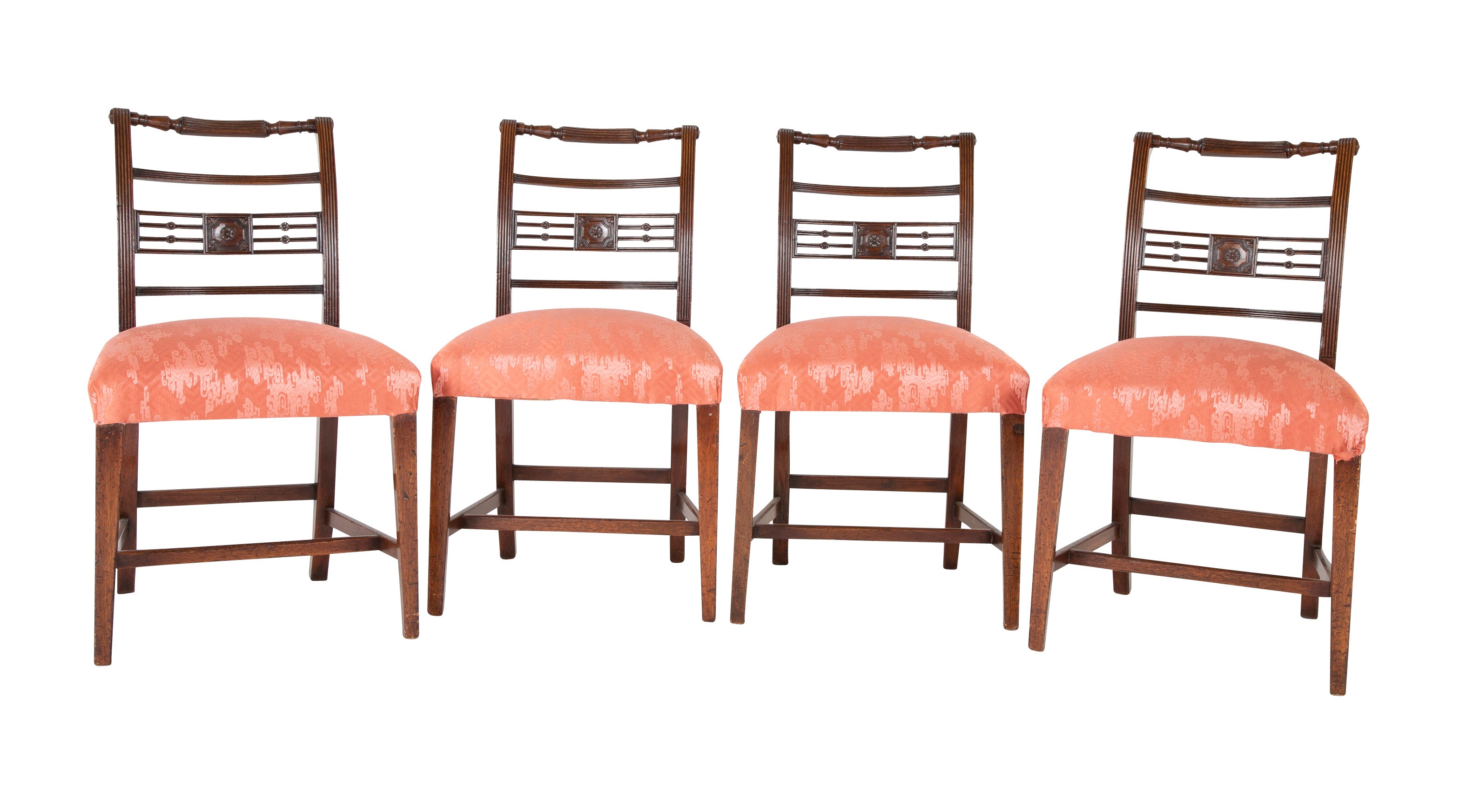 Set of Four Regency Mahogany Side Chairs
