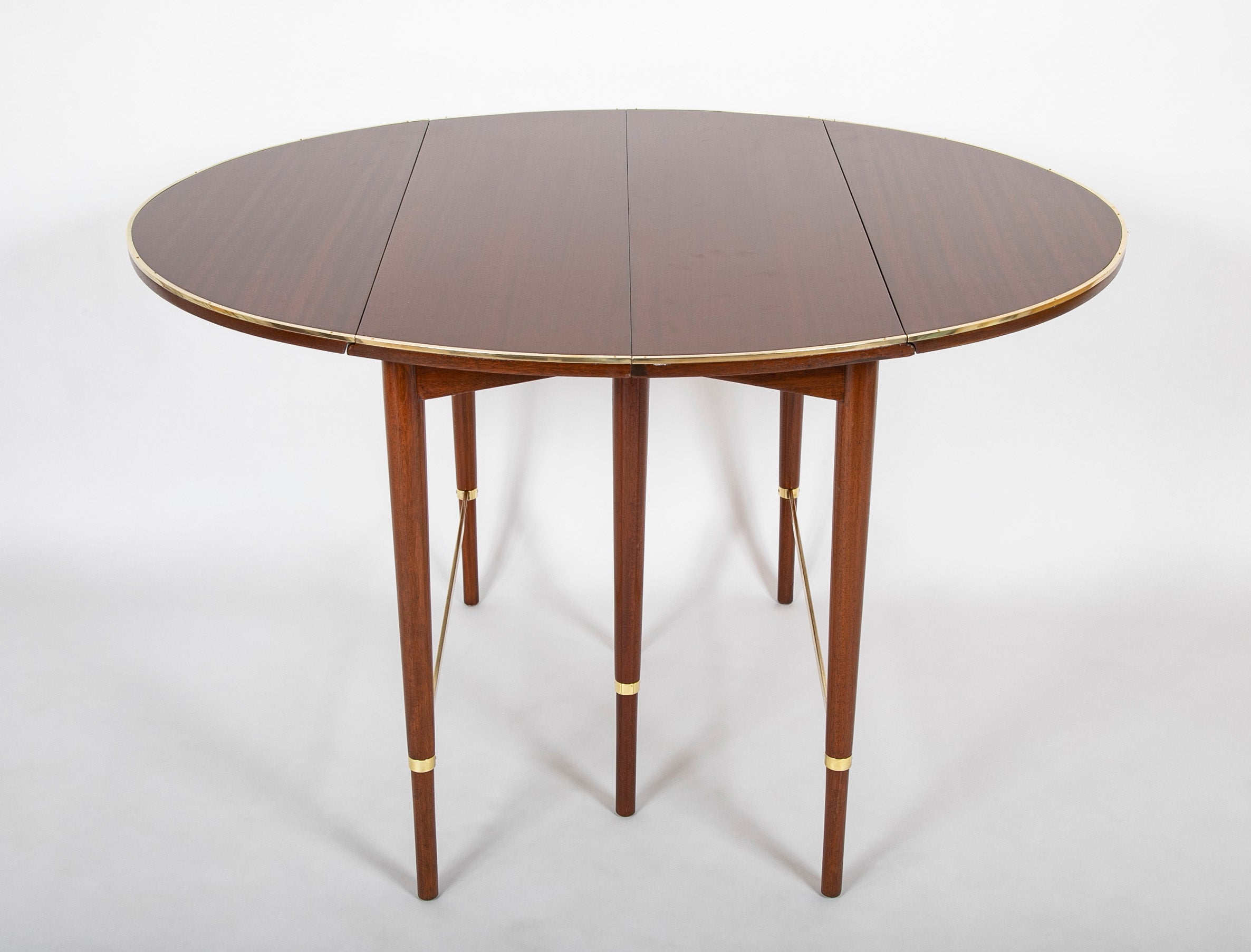 Paul McCobb Connoisseur Collection Mahogany & Brass Dining Table