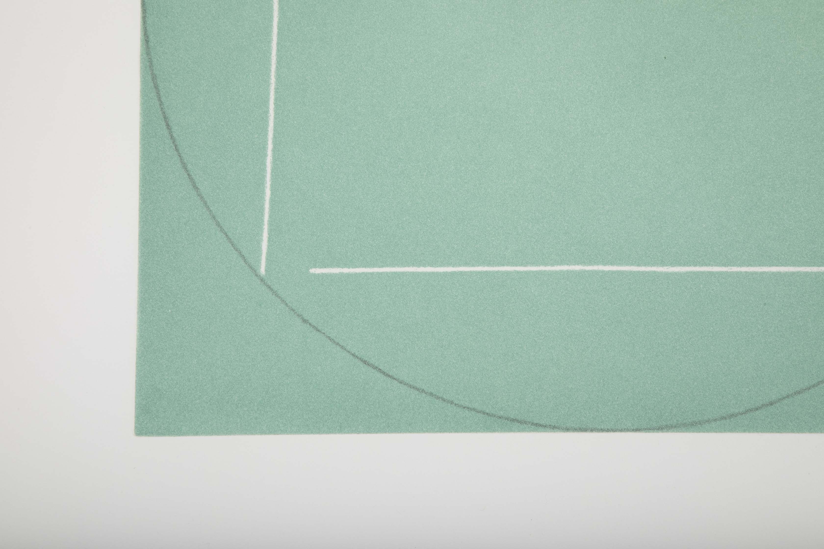 Robert Mangold, Aquatint Etching Titled "Distorted Square Within a Circle"