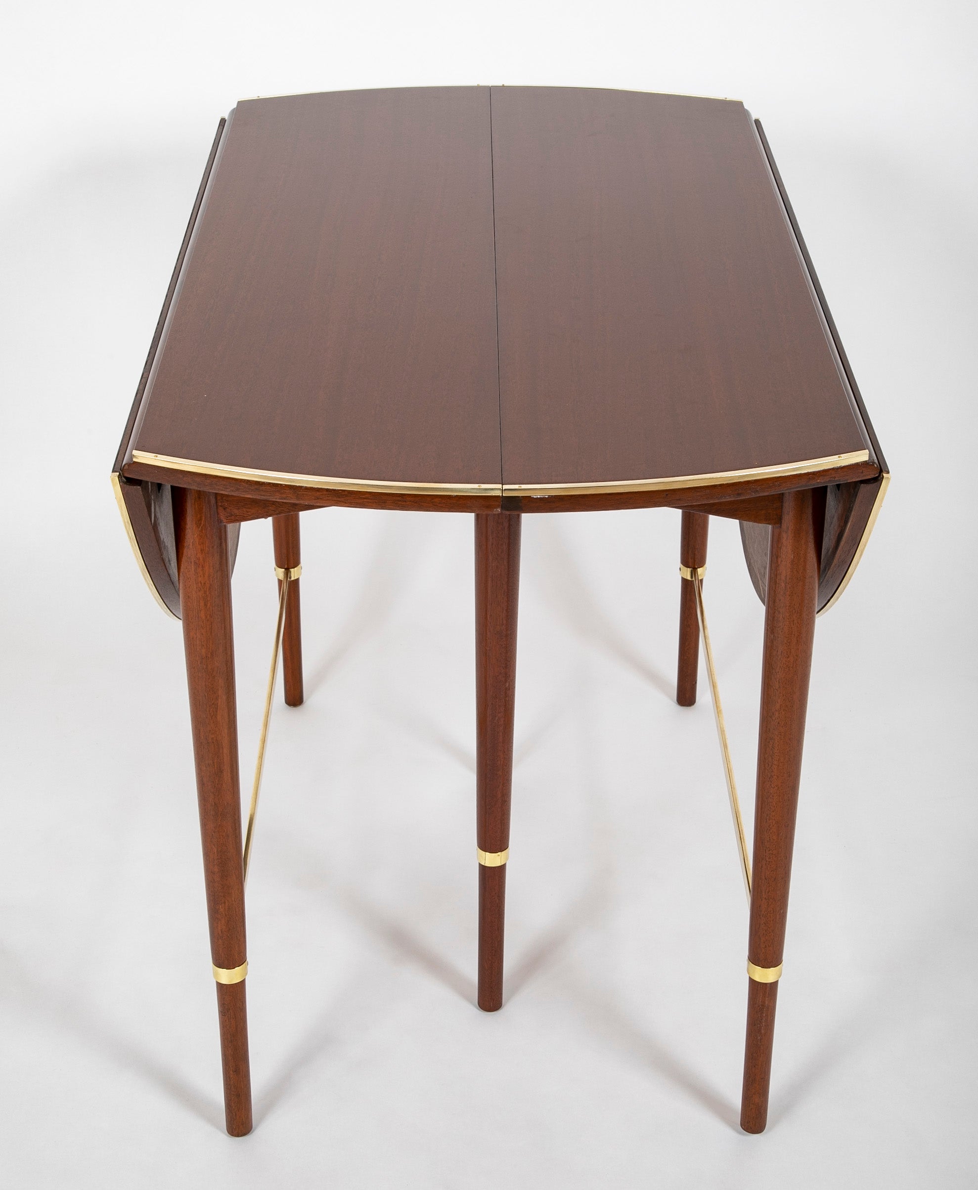 Paul McCobb Connoisseur Collection Mahogany & Brass Dining Table