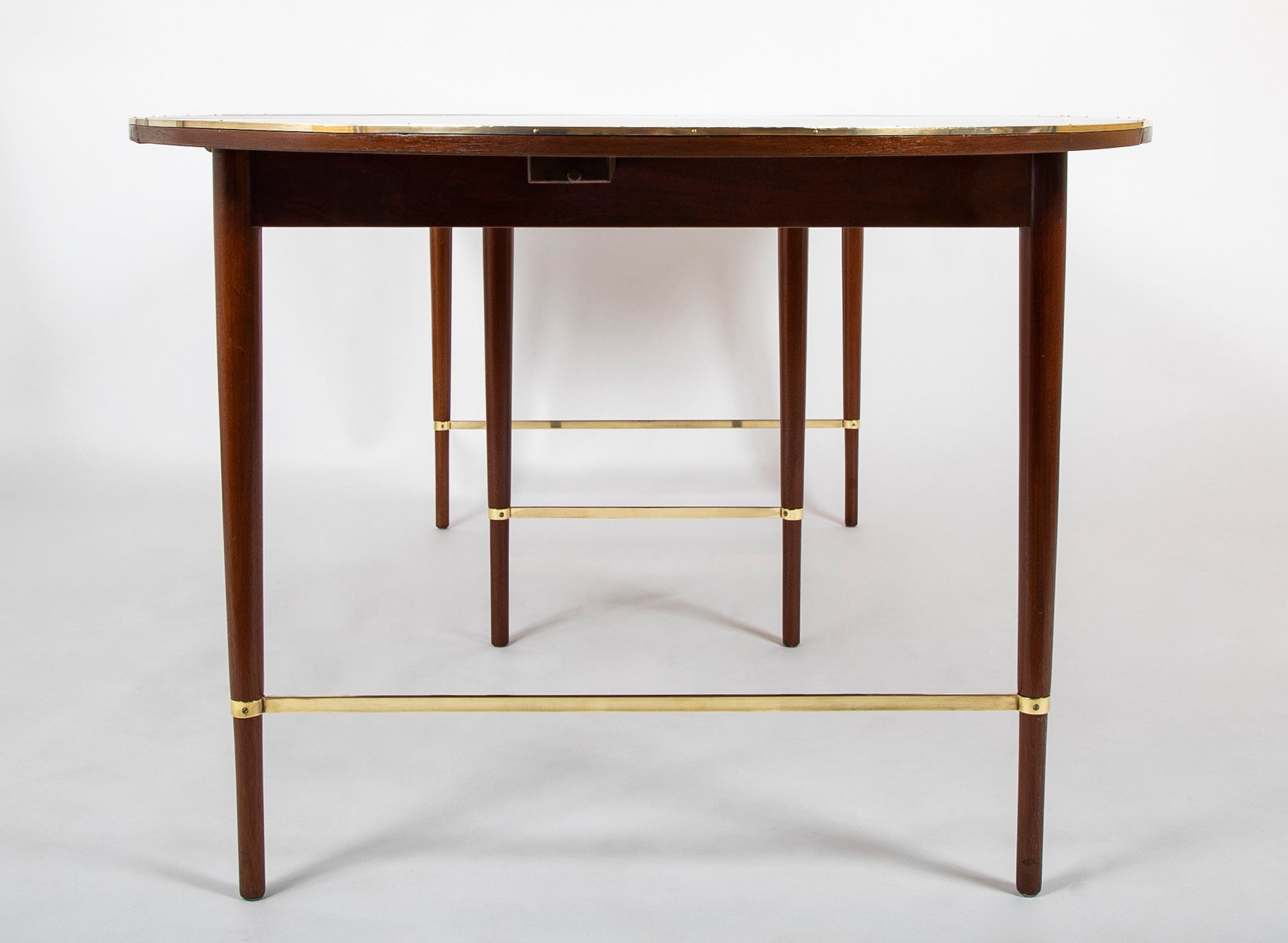 Paul McCobb Connoisseur Collection Mahogany & Brass Dining Table
