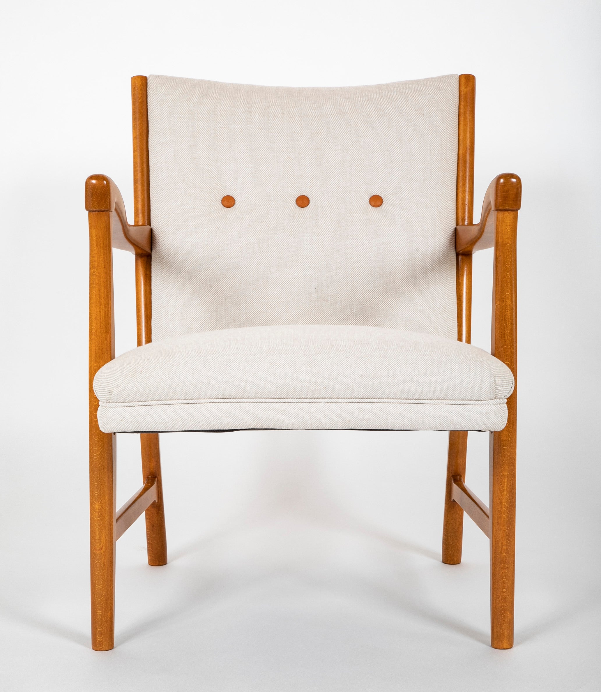Pair of Mid-Century Danish Beechwood Easy Chairs