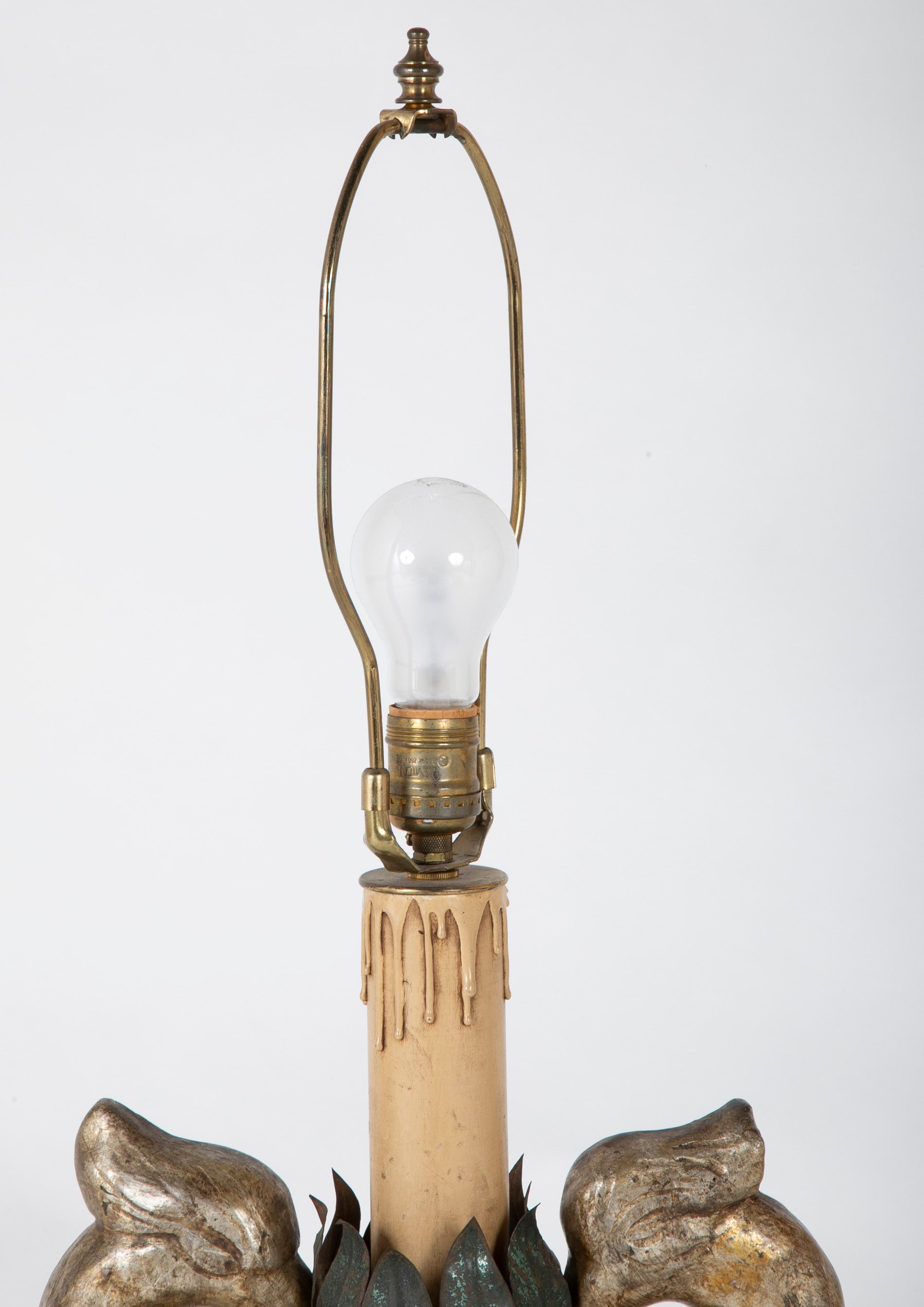 Carved Gilt Wood Urn Lamp