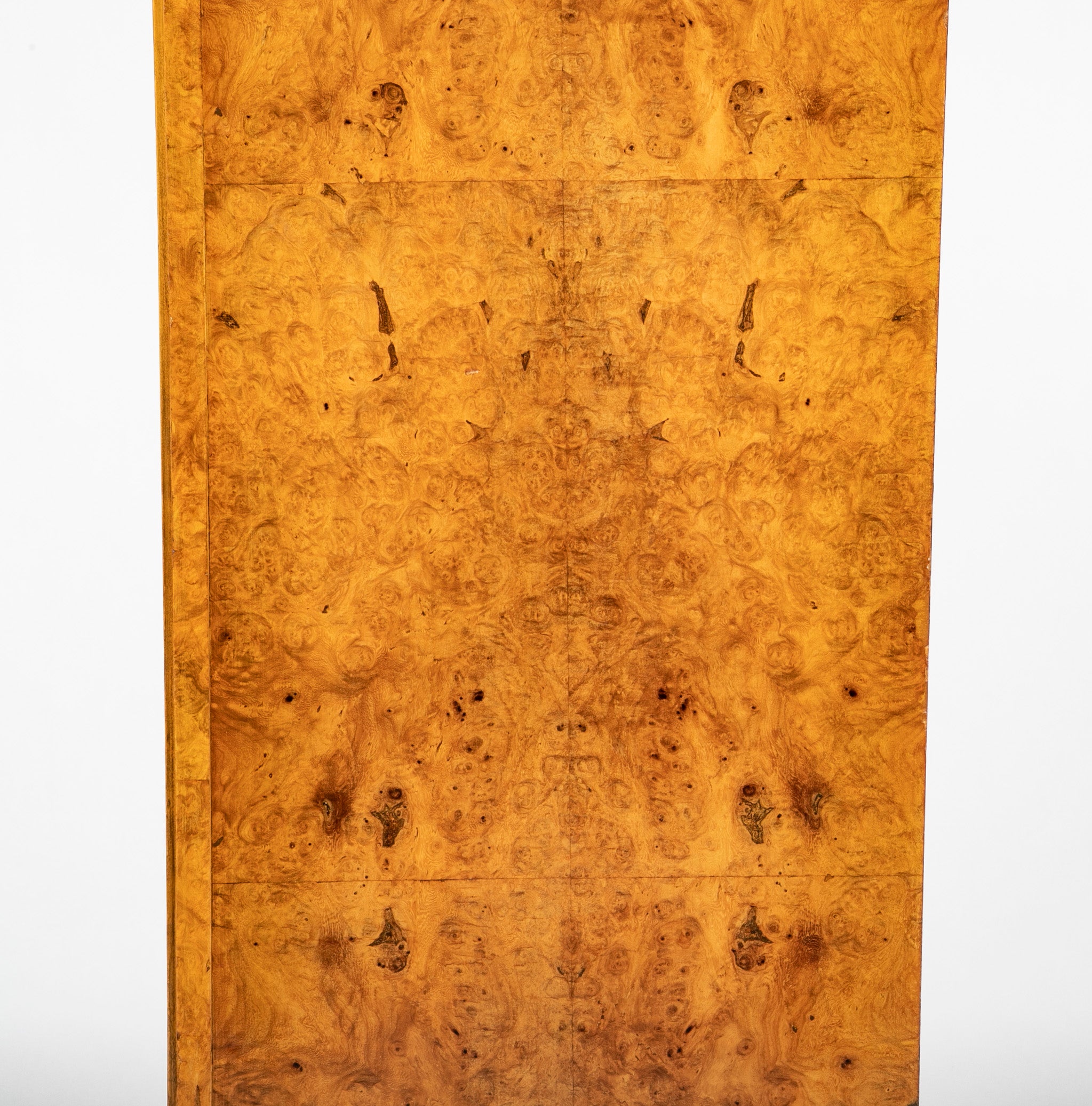 A French Burlwood Cabinet on Bronze Sabots