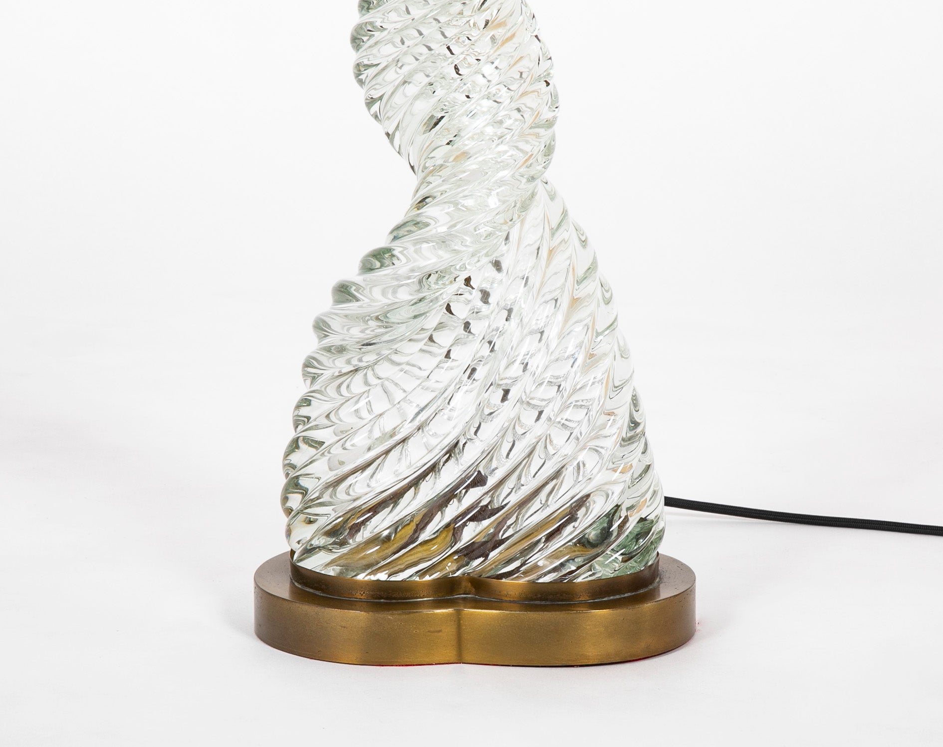 Pair of Scarpa & Venini Murano glass lamps