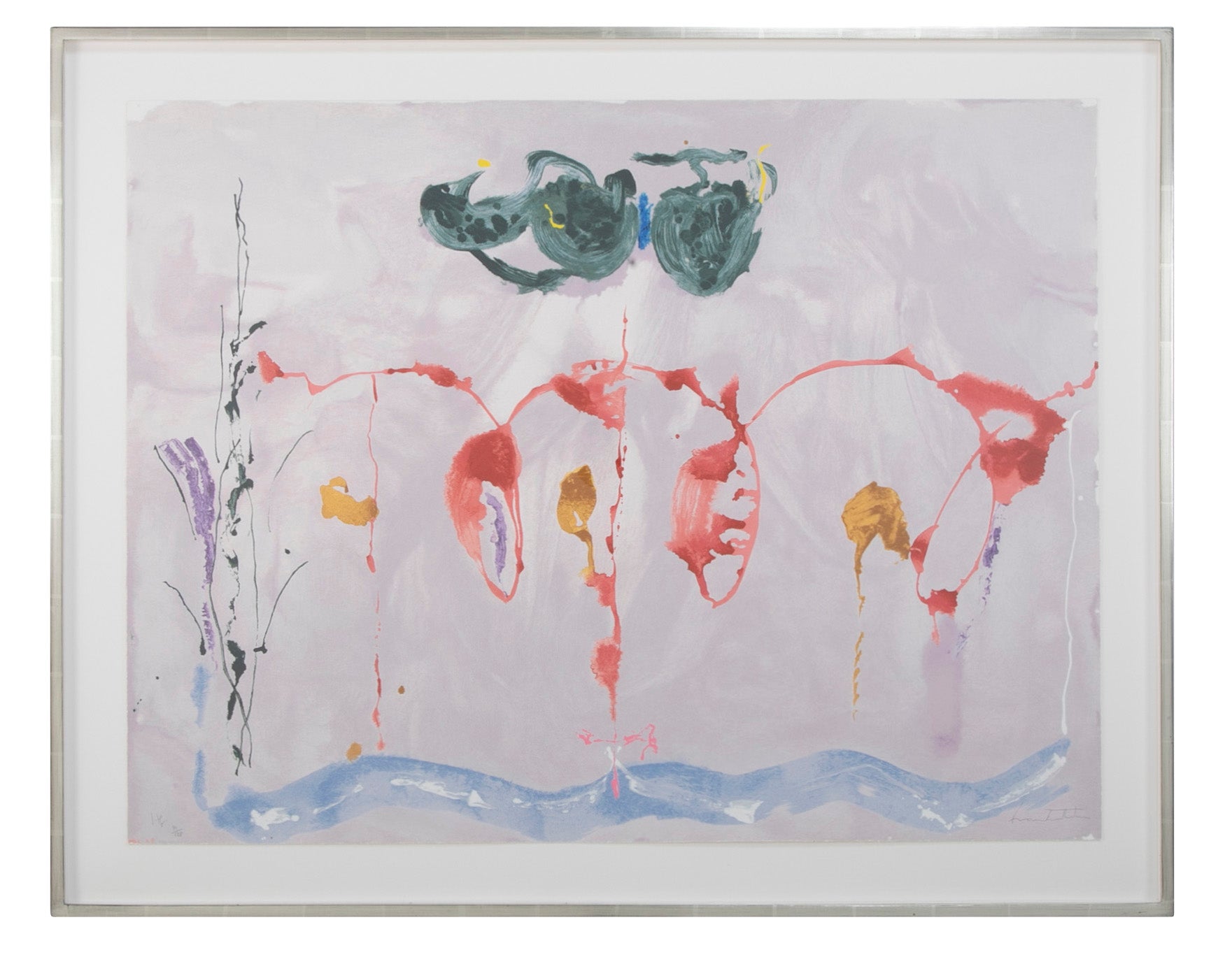Serigraph by Helen Frankenthaler titled "Aerie". 2009